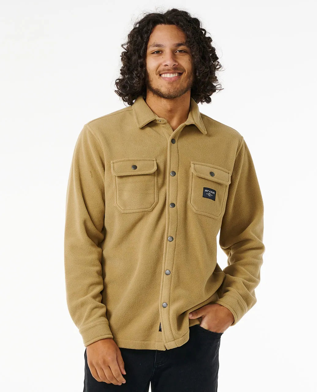 Party Pack Polar Fleece Shirt | Dark Khaki - Rip Curl - Beechworth Emporium