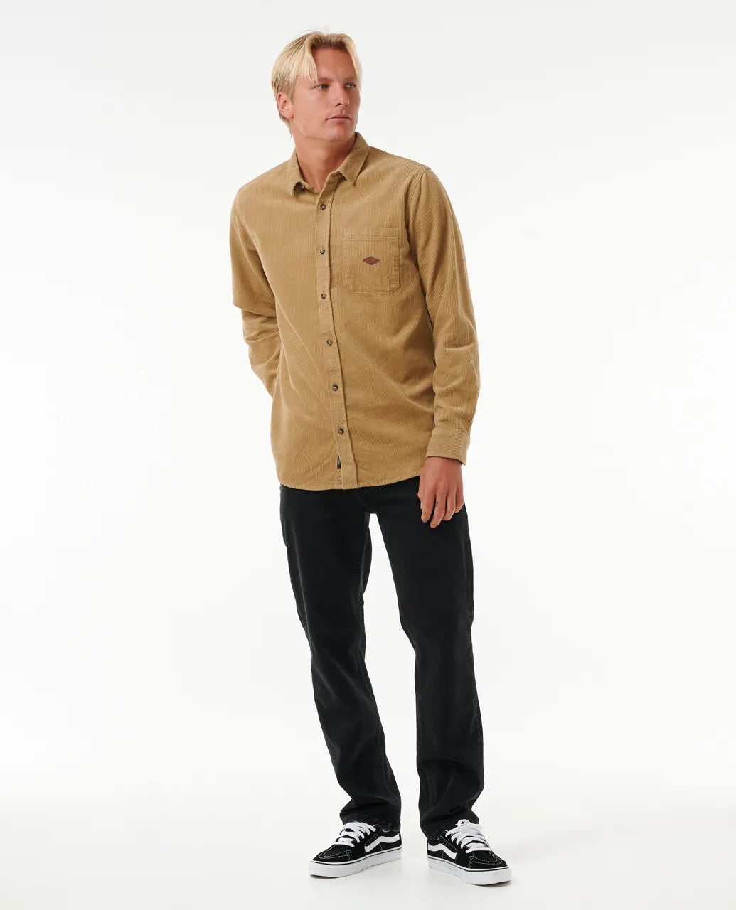 Classic Surf Cord Long Sleeve Shirt | Dark Khaki - Rip Curl - Beechworth Emporium