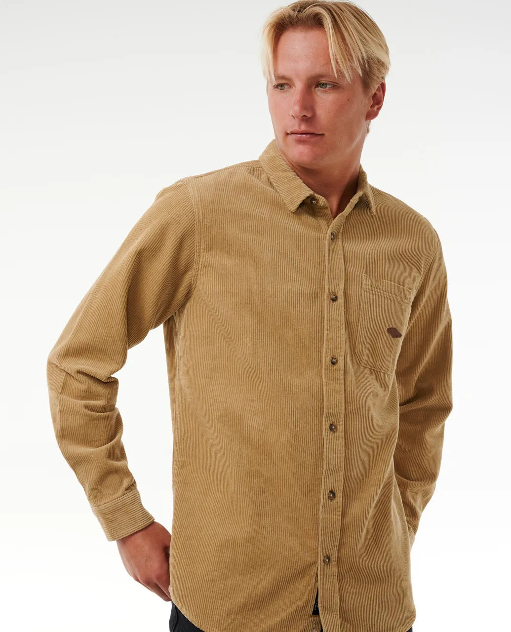 Classic Surf Cord Long Sleeve Shirt | Dark Khaki - Rip Curl - Beechworth Emporium