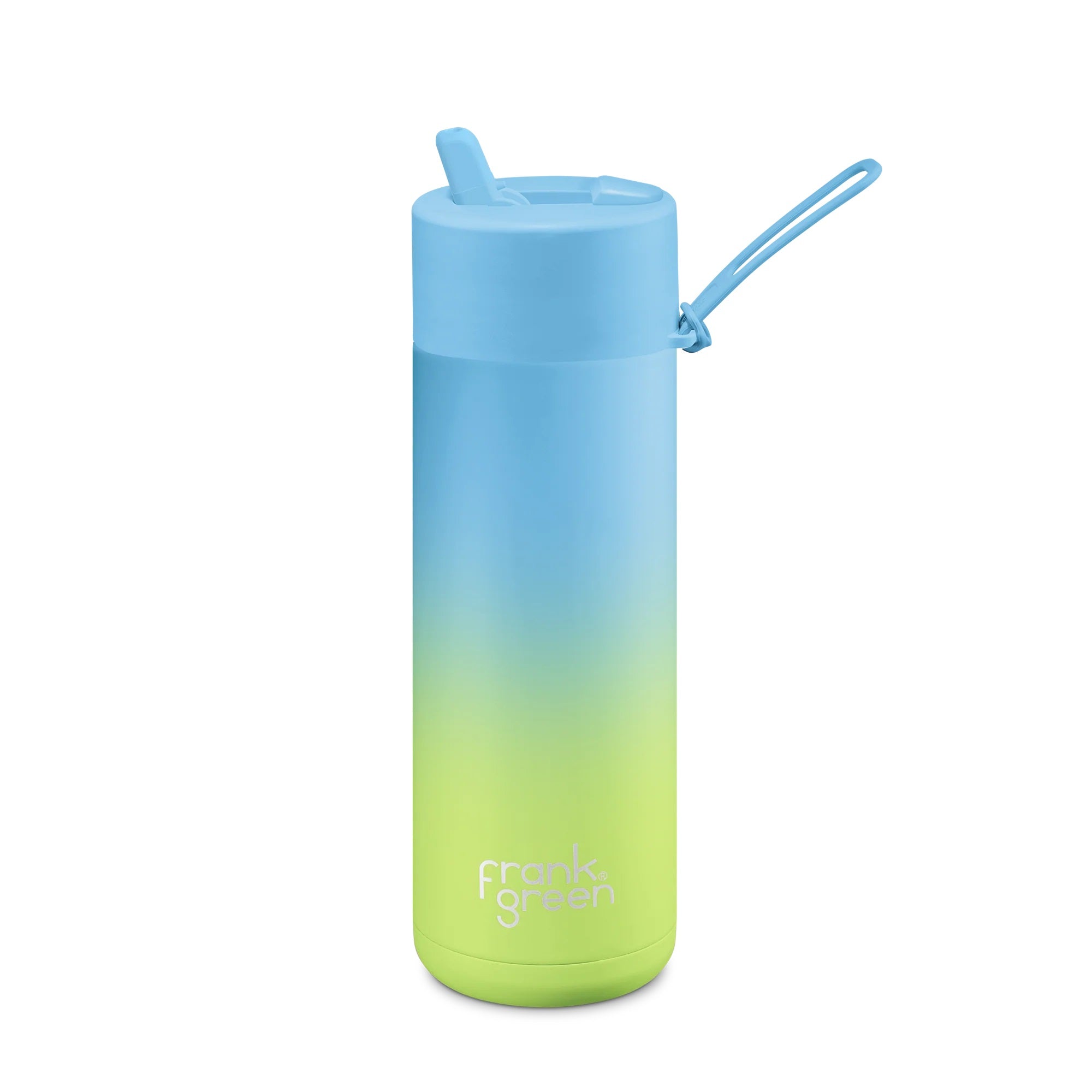 Gradient Ceramic Reusable Bottle 20oz | Sky Blue / Pistachio Green