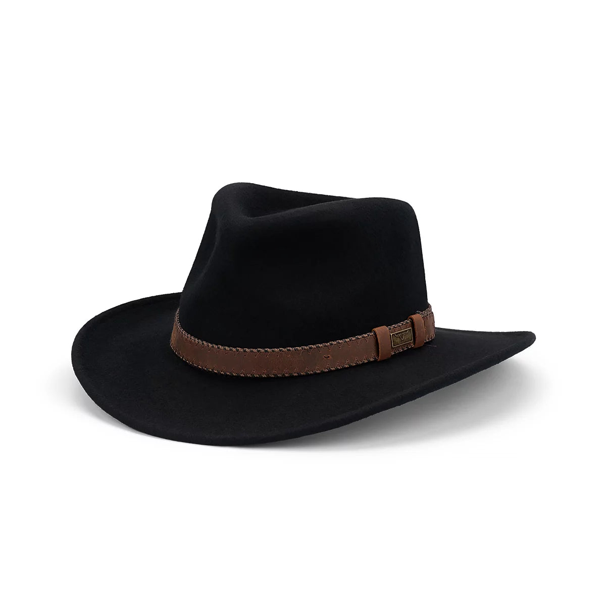 Buck Flinders Wool Felt Outback Hat | Black -  - Beechworth Emporium