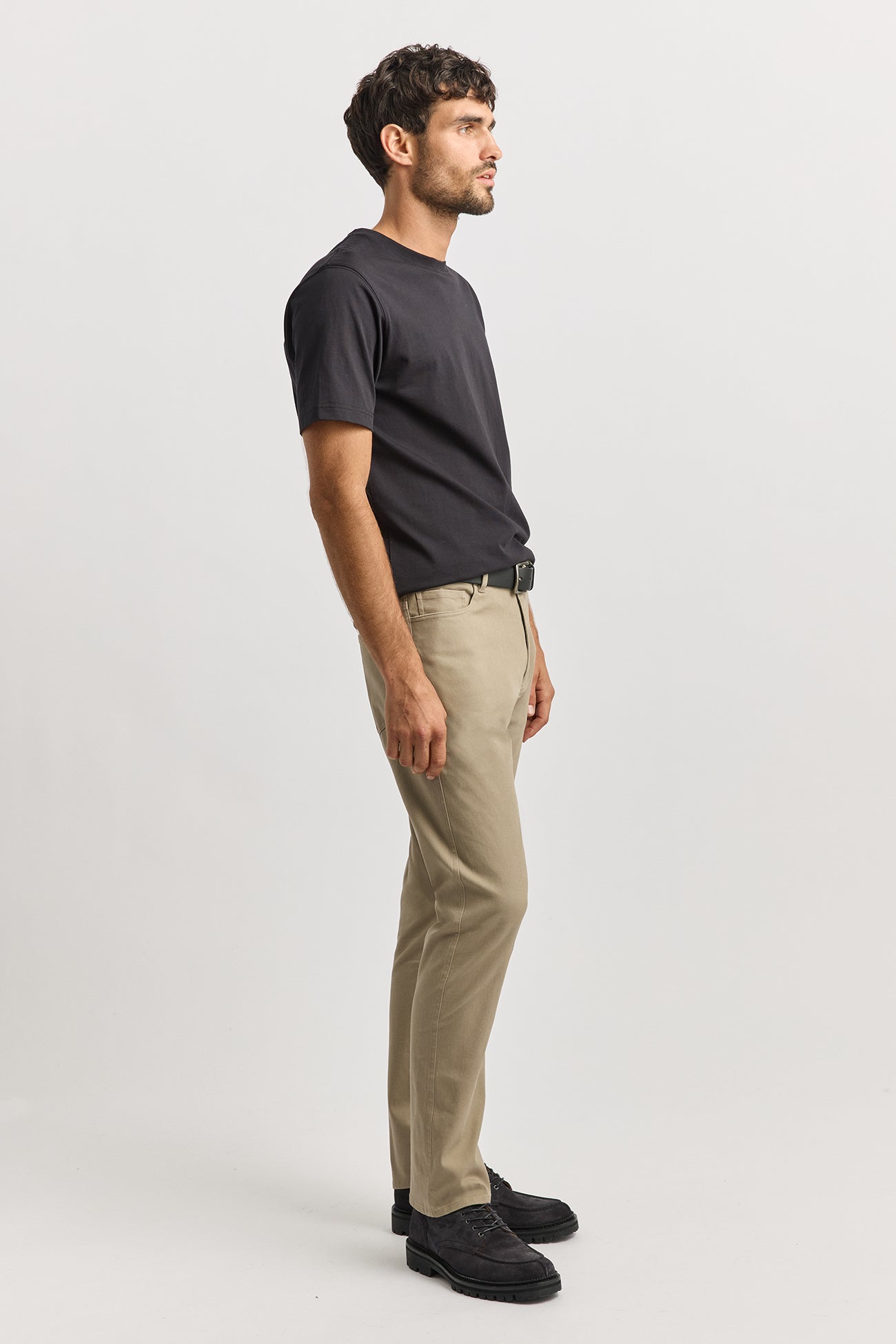 Regular Cotton Twill Pant | Biscuit
