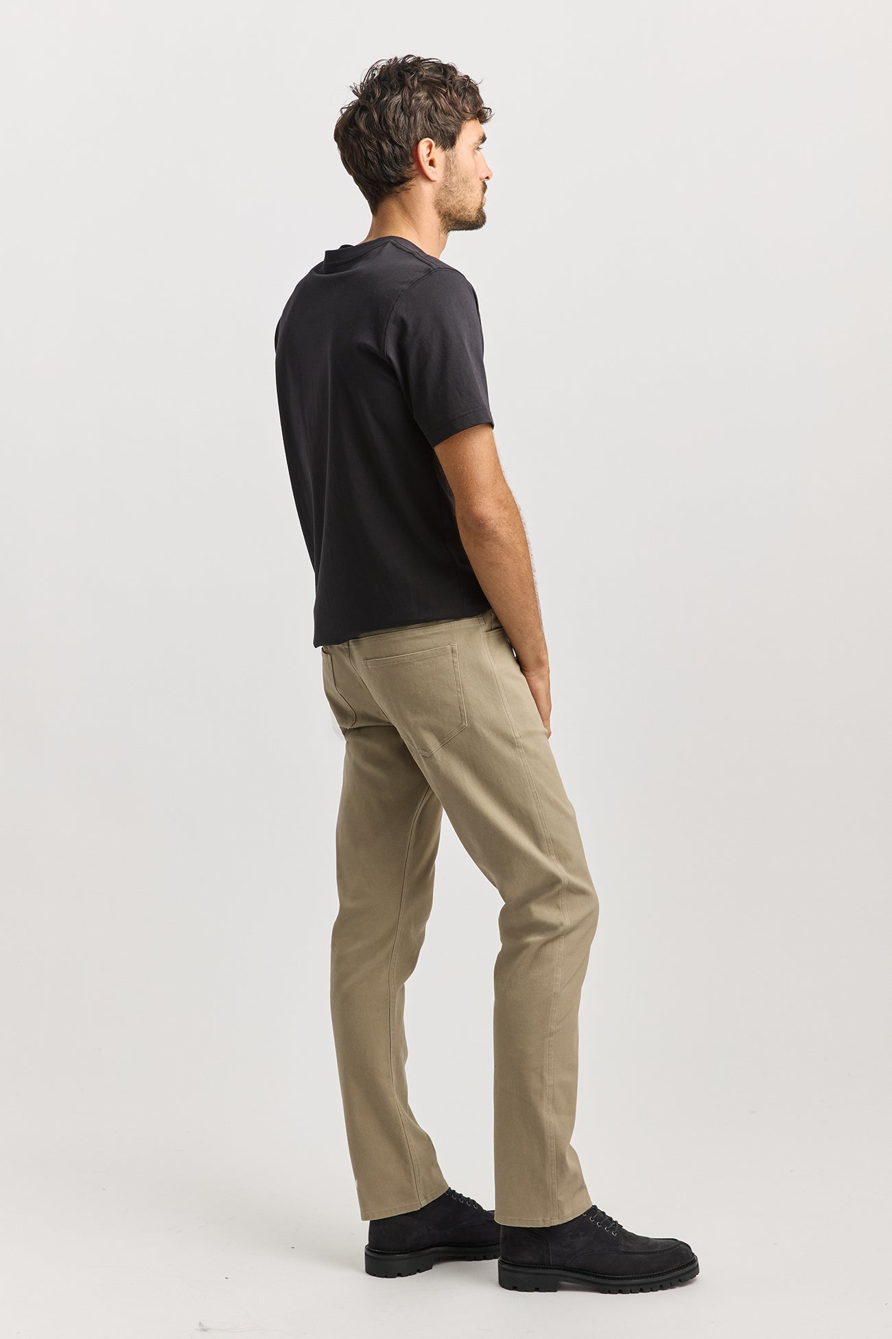 Regular Cotton Twill Pant | Biscuit