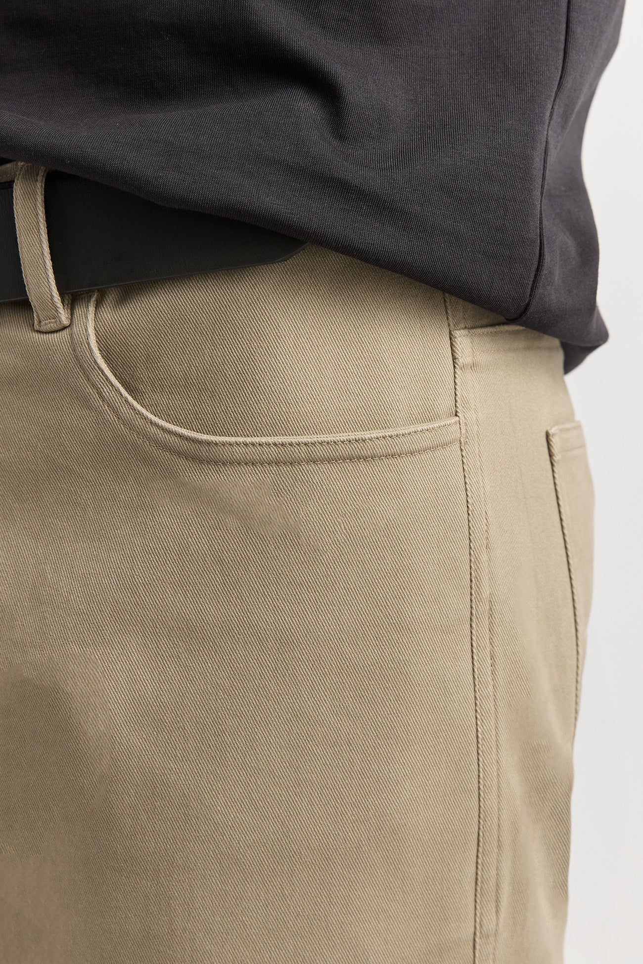 Regular Cotton Twill Pant | Biscuit