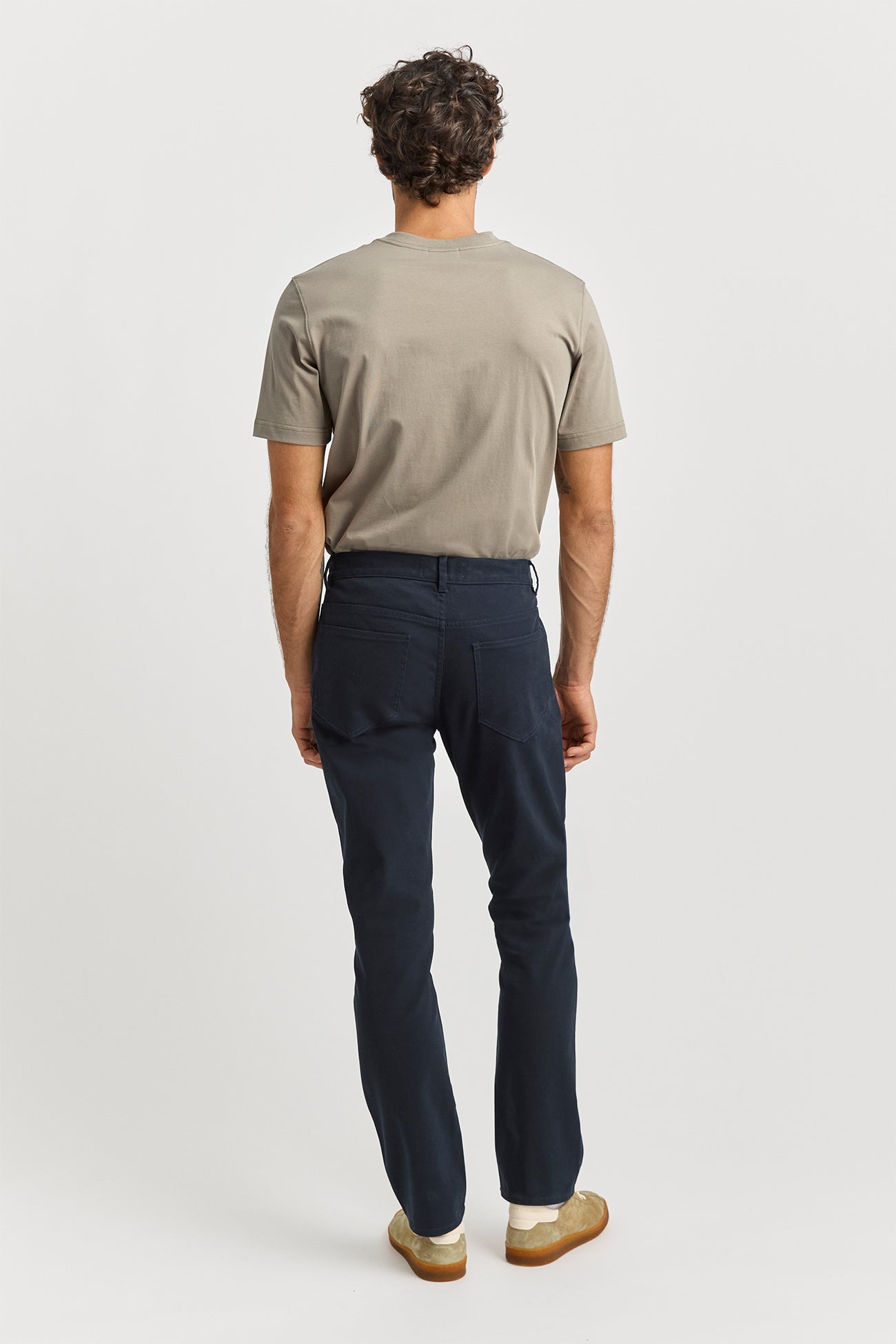 Regular Cotton Twill Pant | Navy