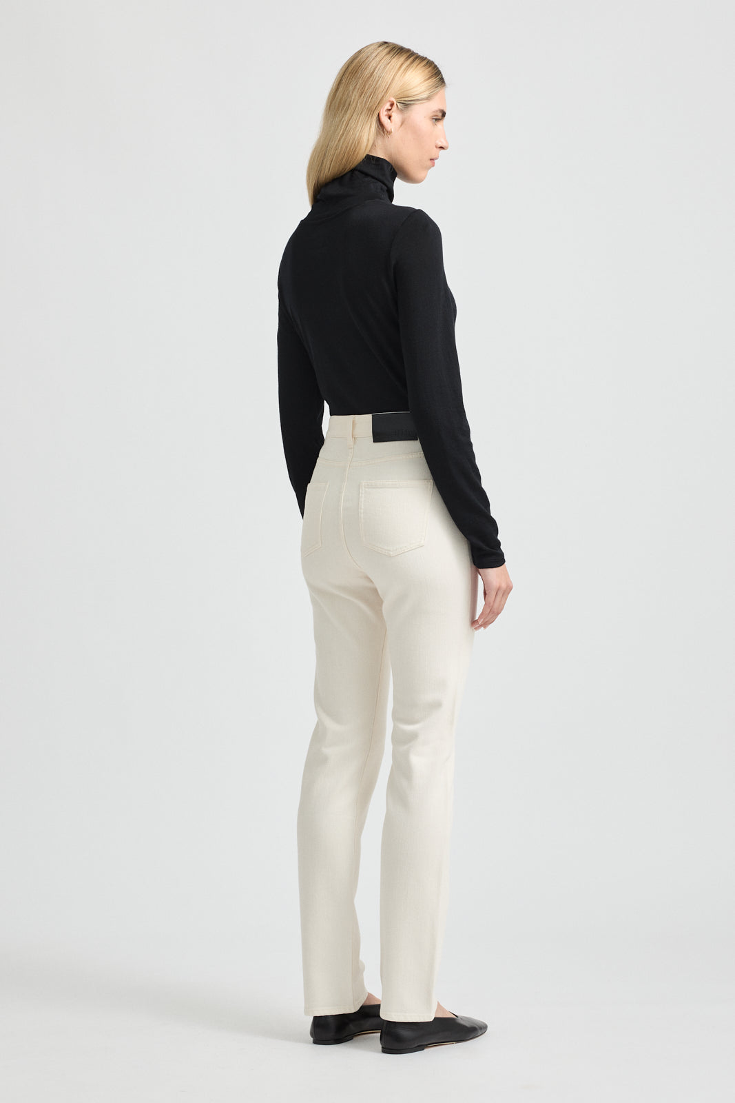 High Rise Straight Leg MERINO-DENIM™ Jean | Ecru -  - Beechworth Emporium