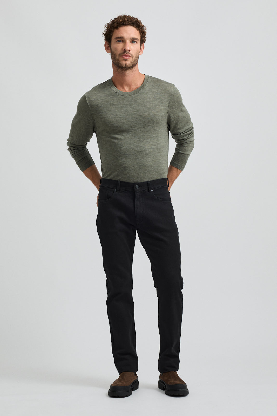 Regular Straight Leg MERINO-DENIM™ Jean | Black -  - Beechworth Emporium