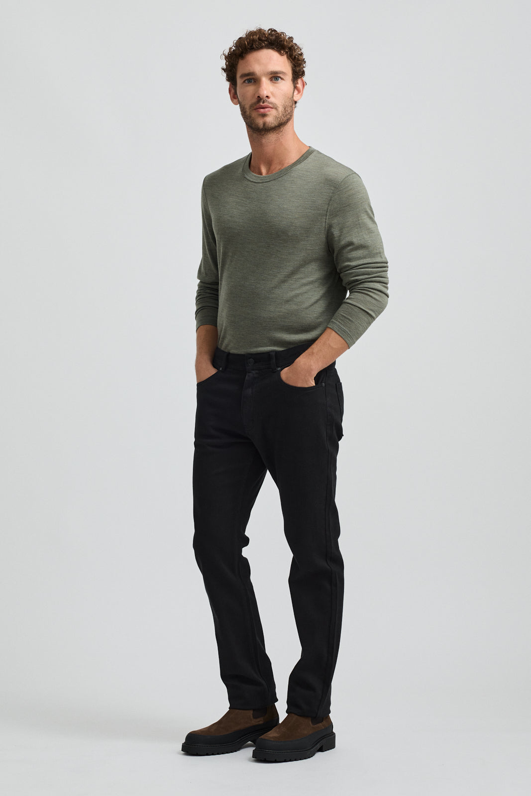 Regular Straight Leg MERINO-DENIM™ Jean | Black - Toorallie - Beechworth Emporium