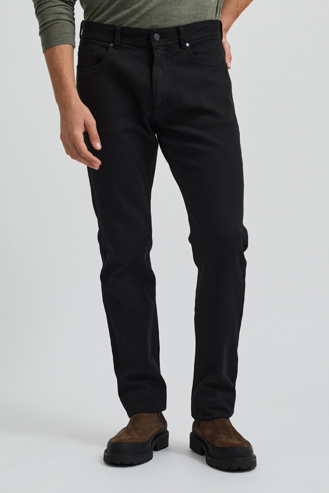 Regular Straight Leg MERINO-DENIM™ Jean | Black -  - Beechworth Emporium