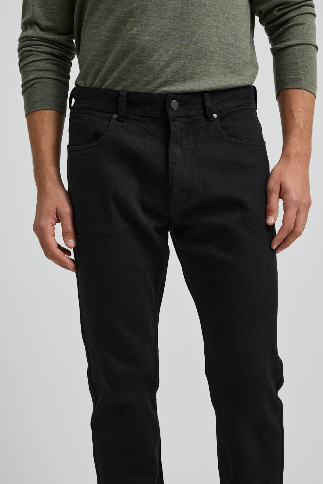 Regular Straight Leg MERINO-DENIM™ Jean | Black - Toorallie - Beechworth Emporium