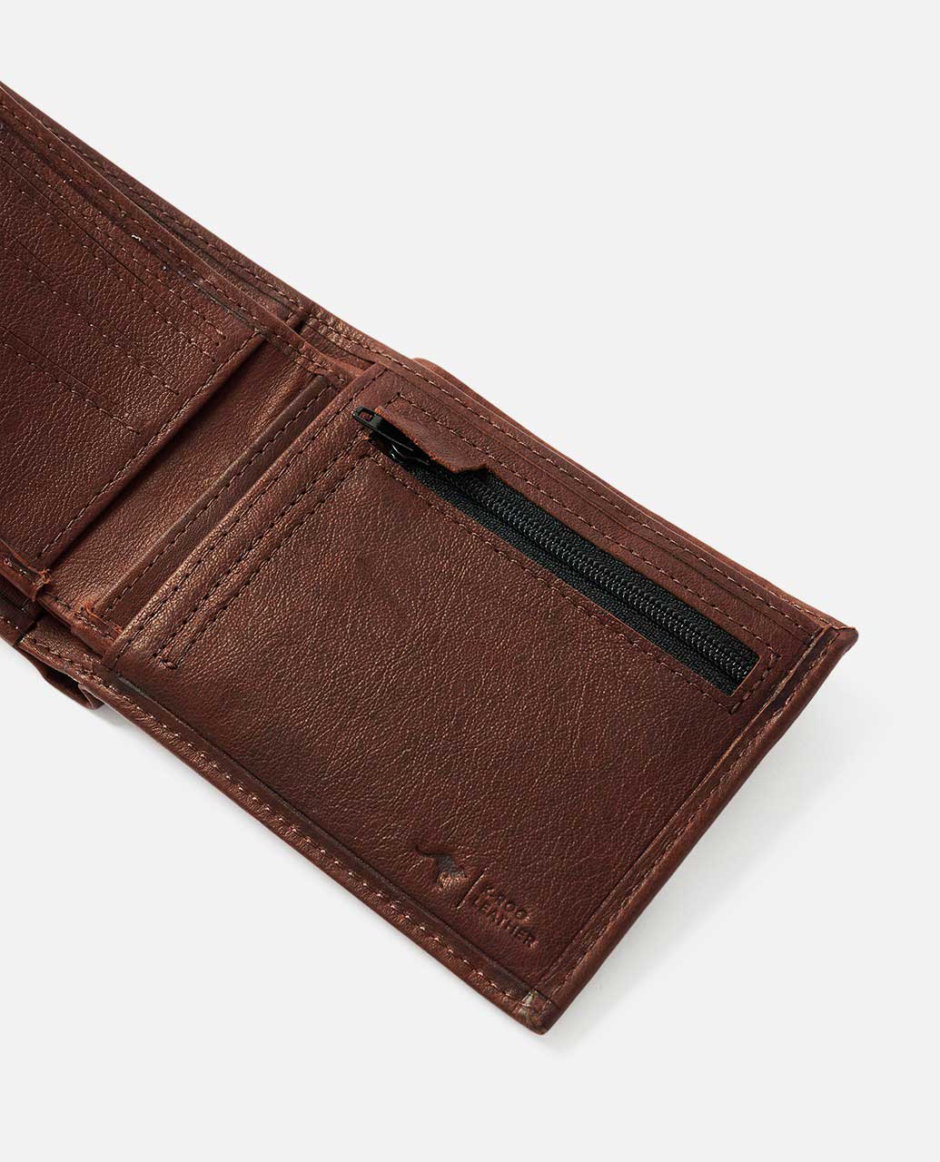 K-Roo RFID 2 in 1 Leather Wallet | Brown - Rip Curl - Beechworth Emporium