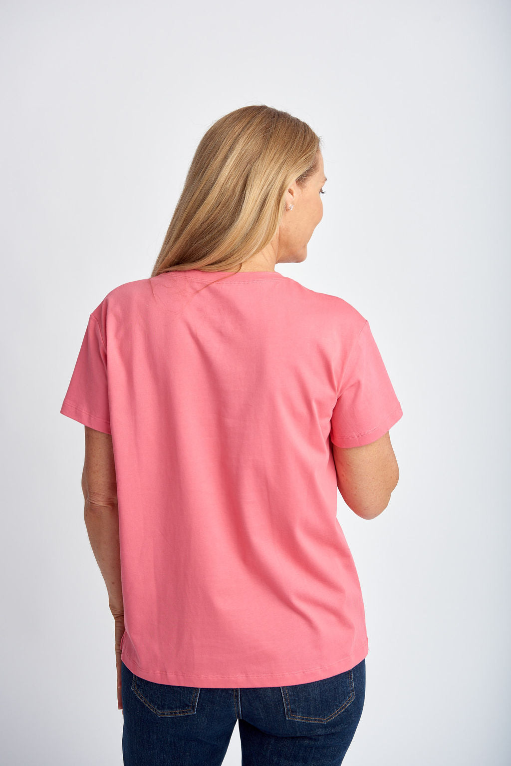 Basic Crew Neck Tee | Coral -  - Beechworth Emporium