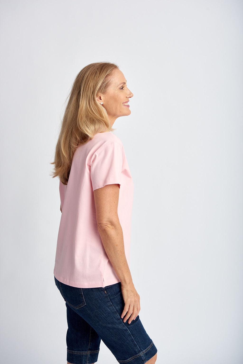 Basic Crew Neck Tee | Tickle Pink -  - Beechworth Emporium