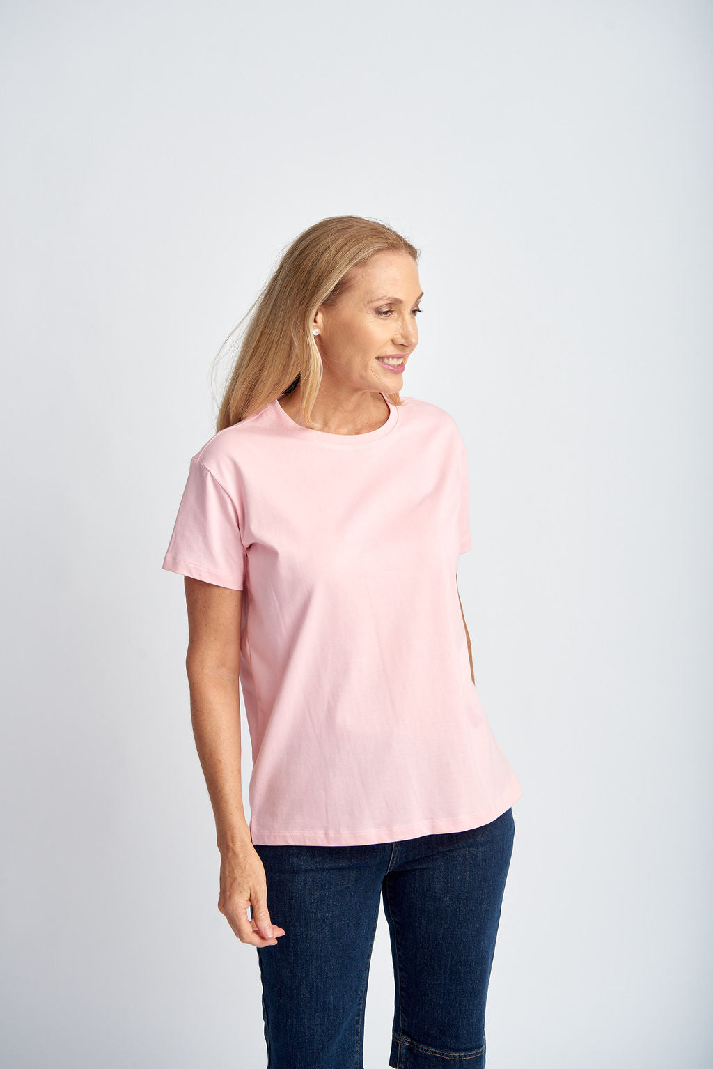 Basic Crew Neck Tee | Tickle Pink -  - Beechworth Emporium
