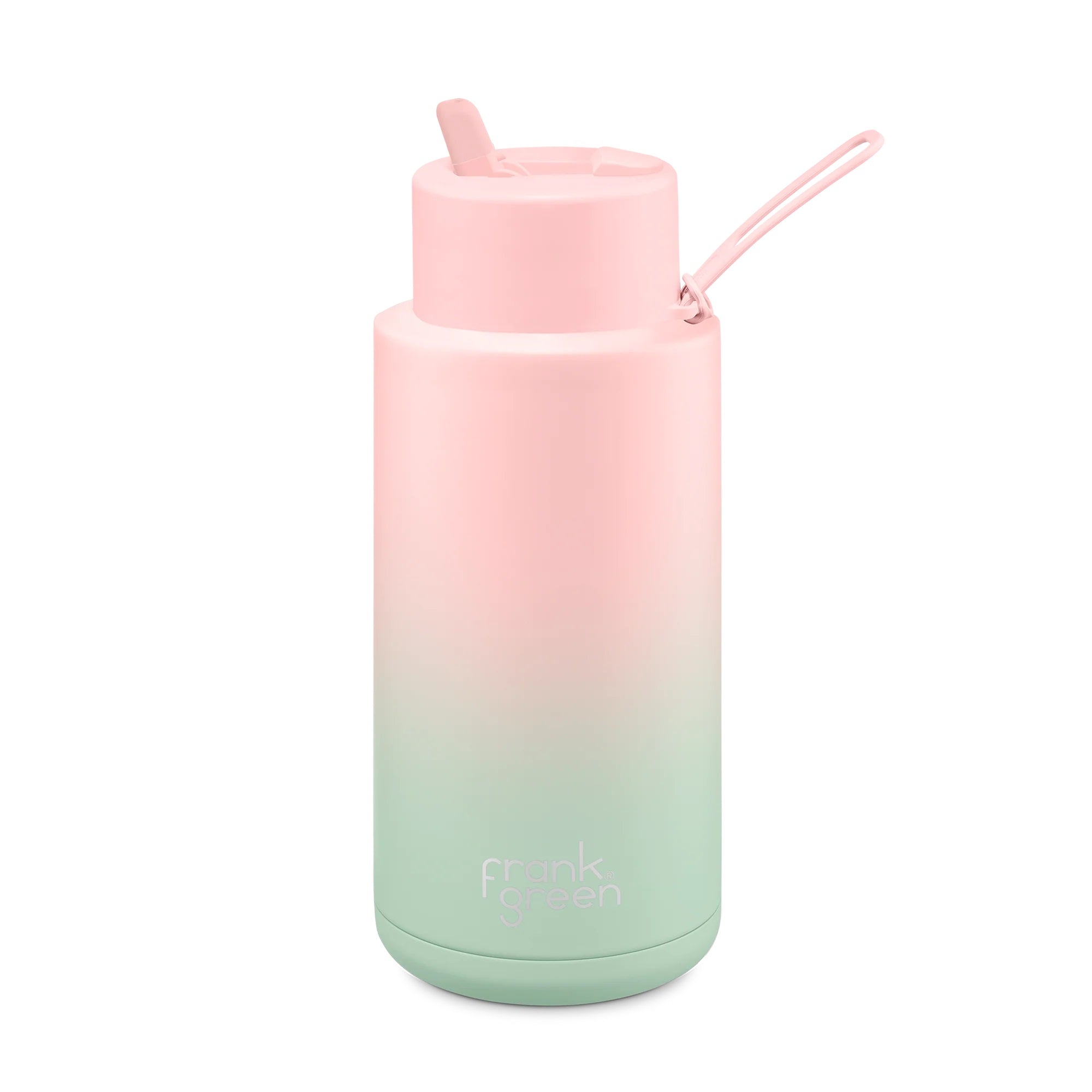 Gradient Ceramic Reusable Bottle 34oz | Blushed / Mint Gelato
