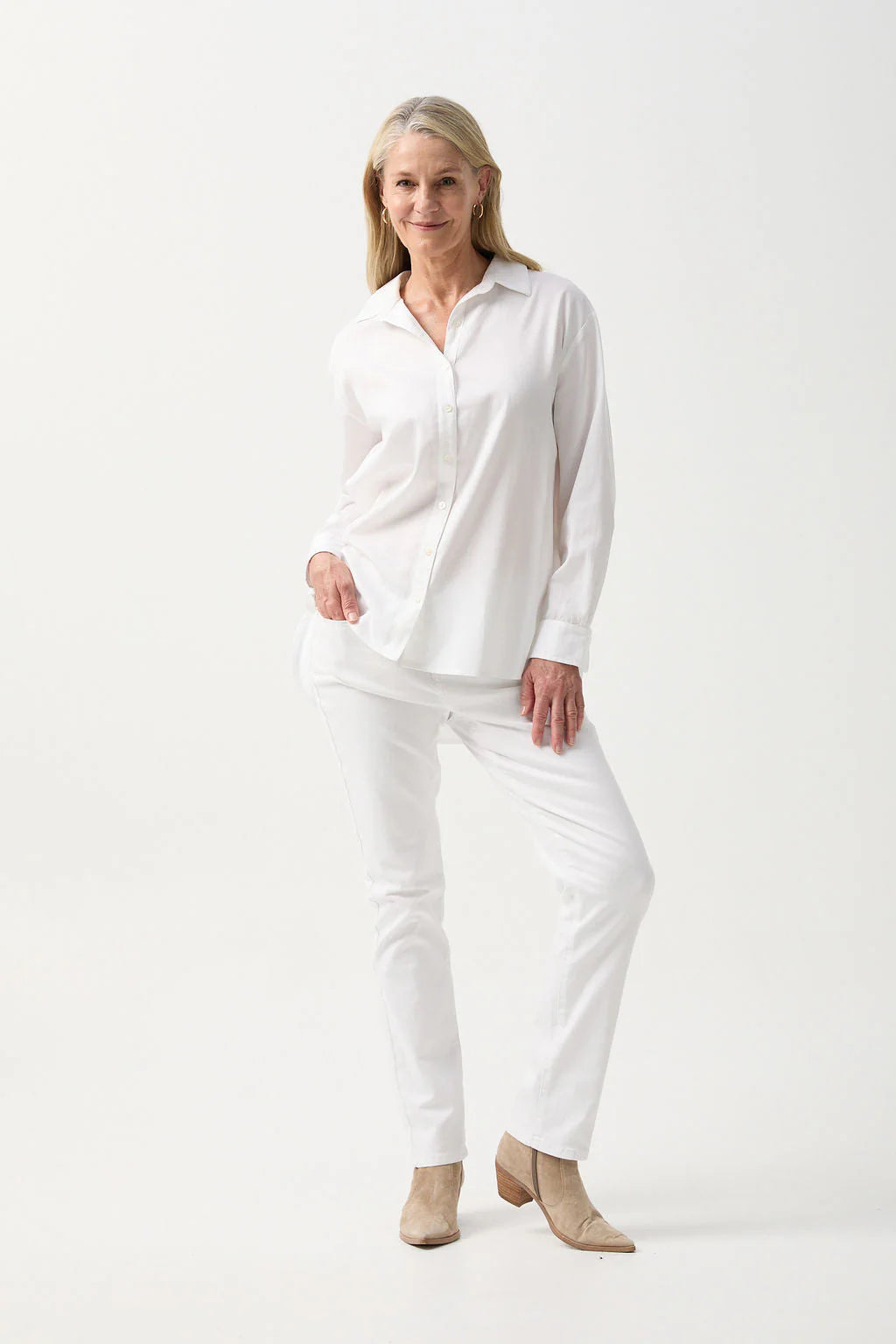 Cotton Poplin Oversized Basic Shirt -  - Beechworth Emporium