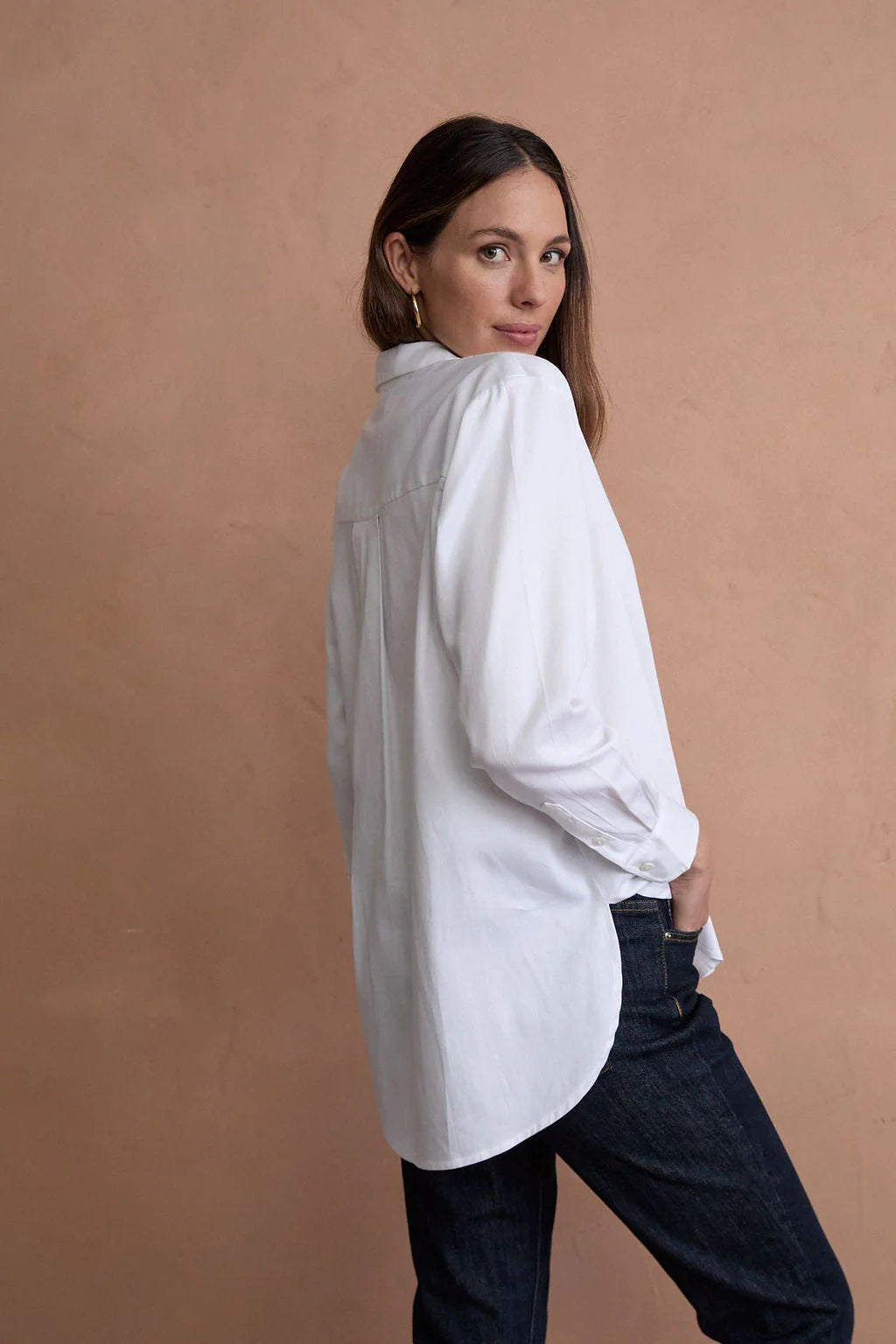 Cotton Poplin Oversized Basic Shirt -  - Beechworth Emporium