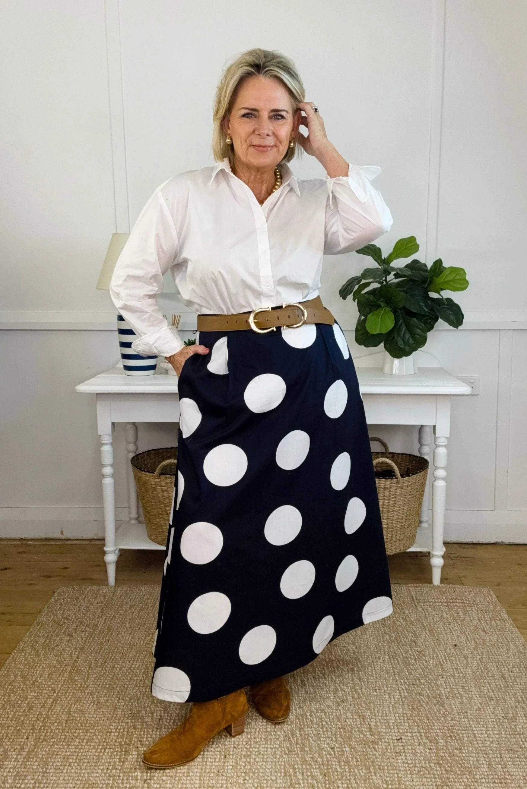 Cotton Poplin Oversized Basic Shirt - - Beechworth Emporium