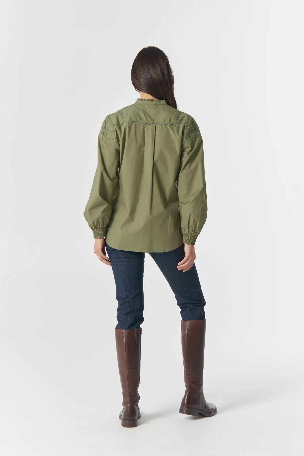 Misty Cotton Blouse | Sage