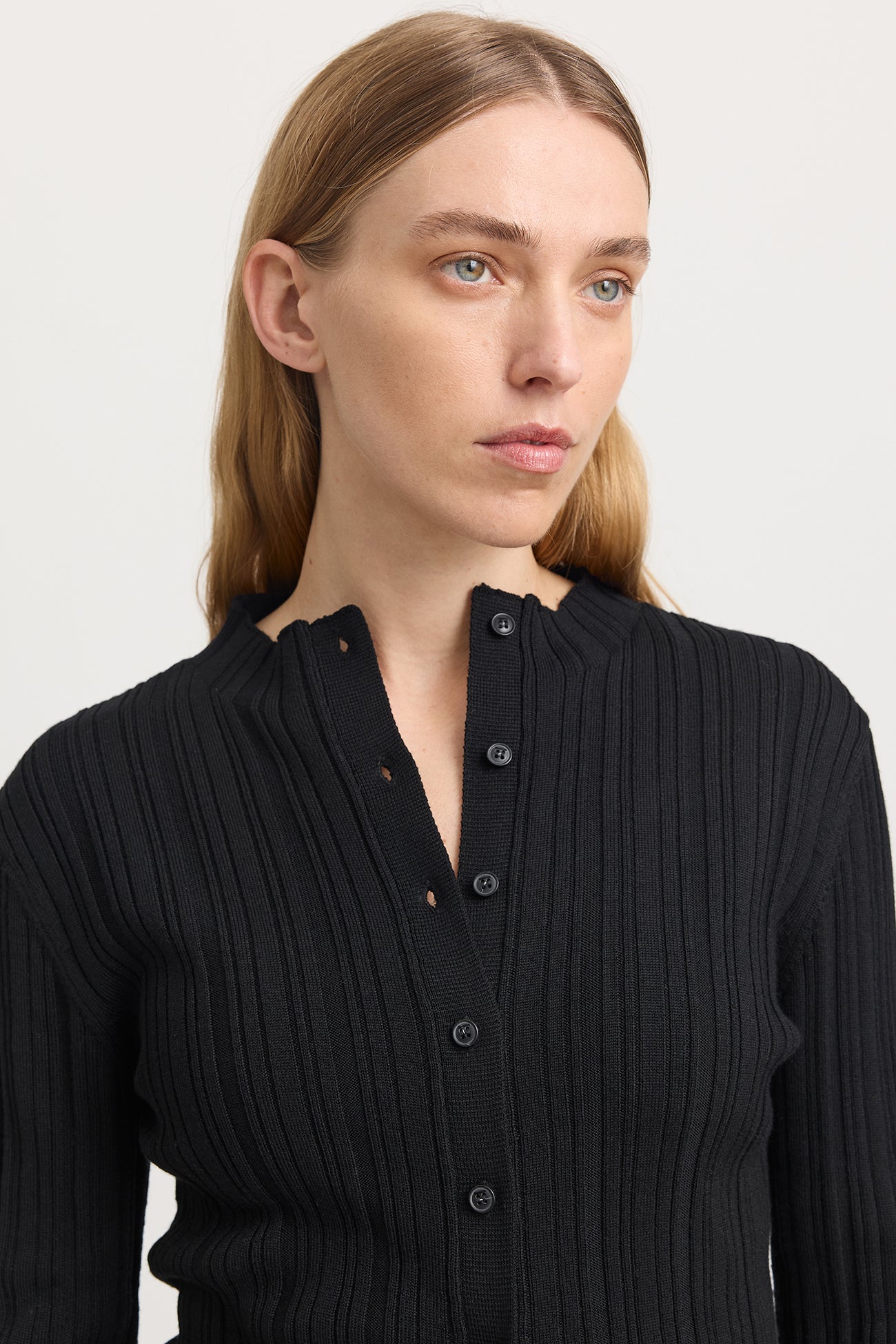 Variegated Rib Cardigan | Black -  - Beechworth Emporium