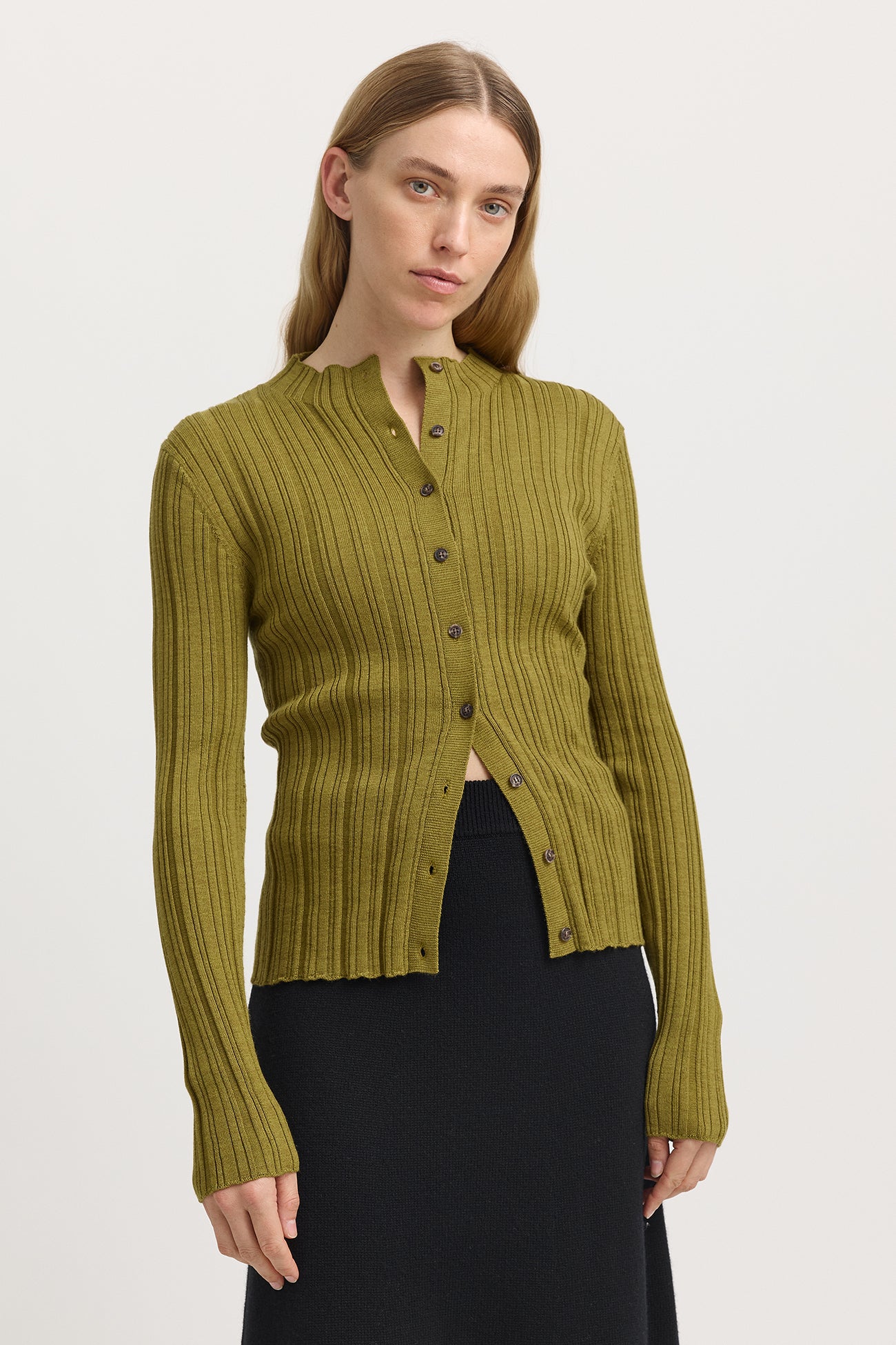 Variegated Rib Cardigan | Cardamon -  - Beechworth Emporium