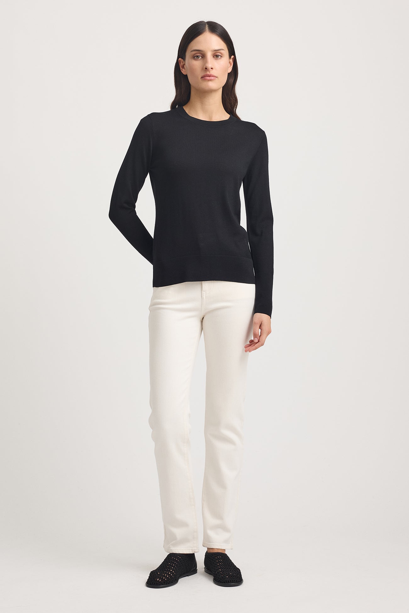 Fine Merino Crew | Black -  - Beechworth Emporium