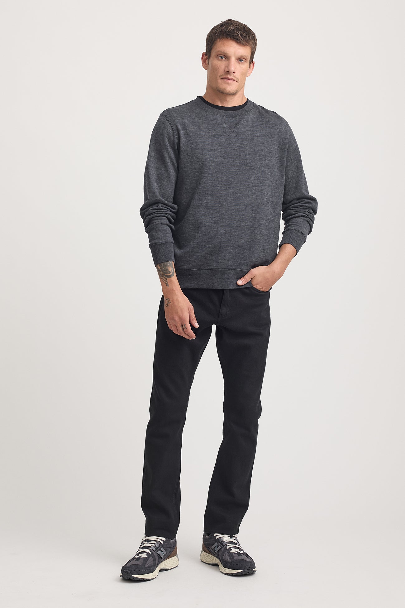 Lounge Crew Sweater | Charcoal -  - Beechworth Emporium