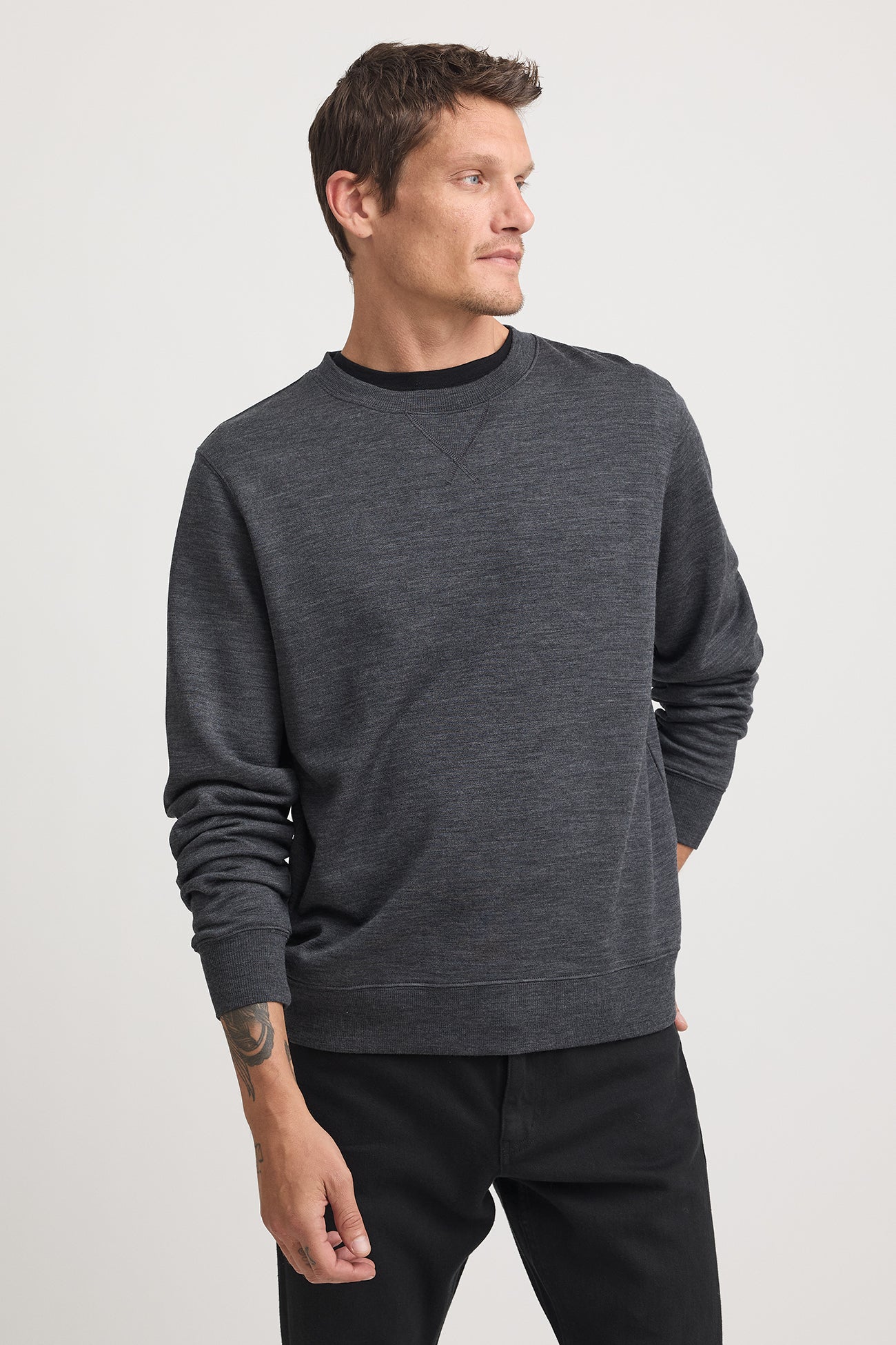 Lounge Crew Sweater | Charcoal -  - Beechworth Emporium