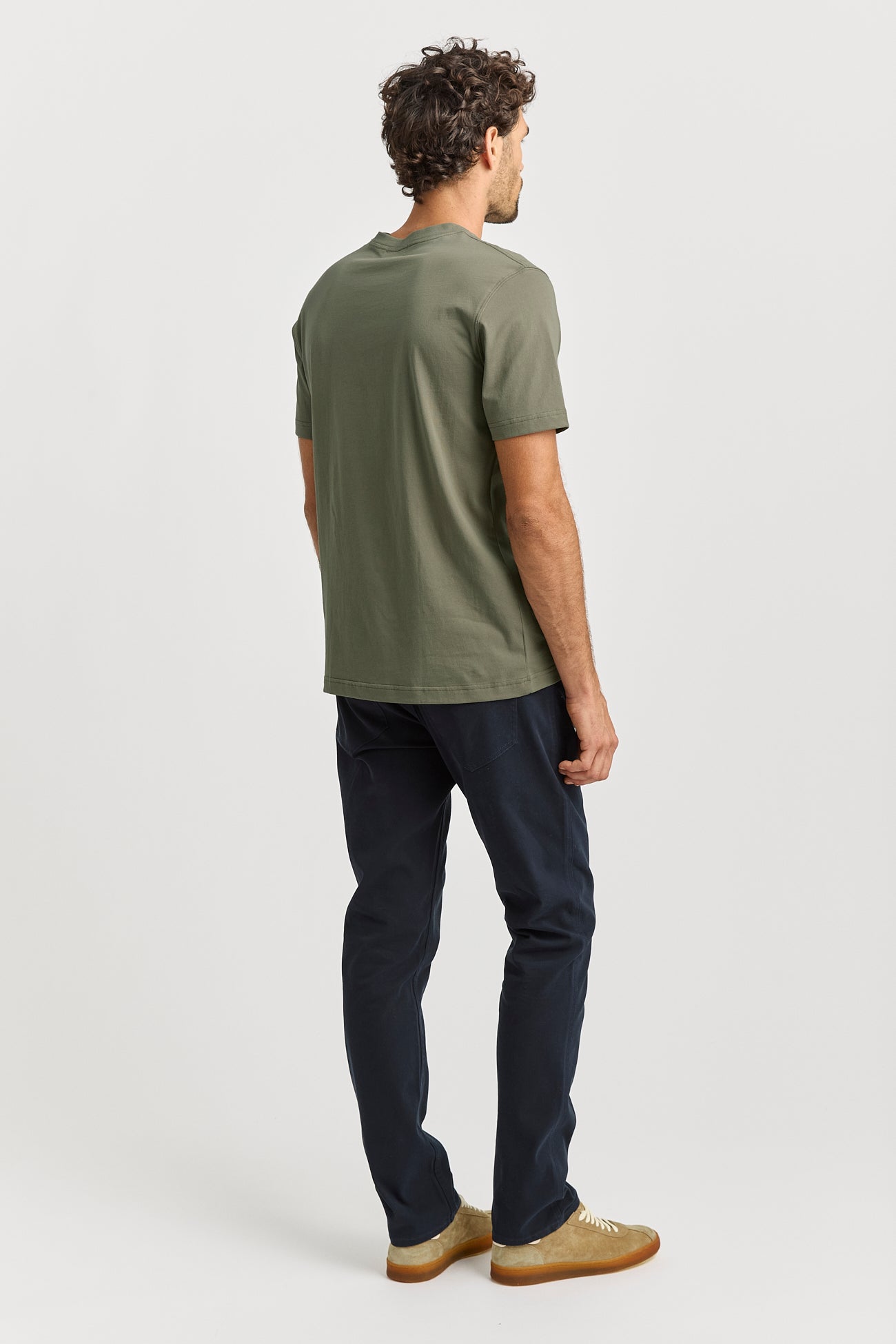 Crew Neck T-Shirt | Dusty Green