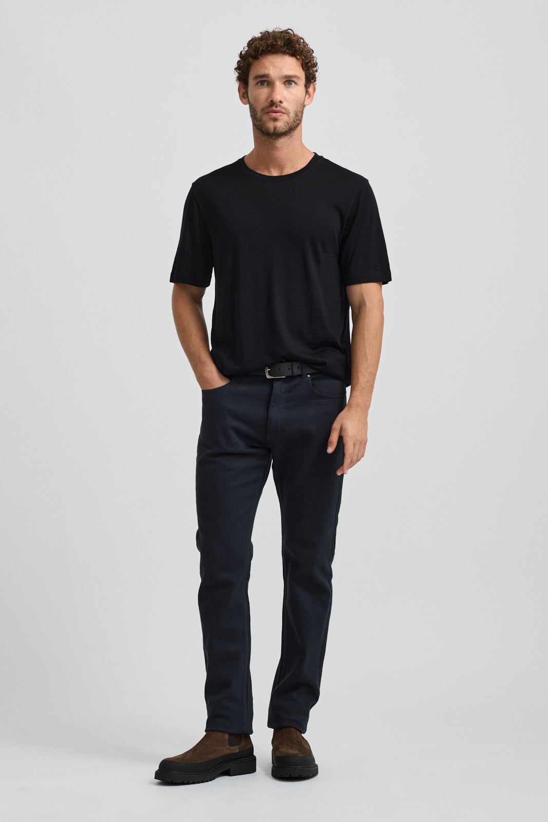 Merino Crew T-Shirt | Black -  - Beechworth Emporium