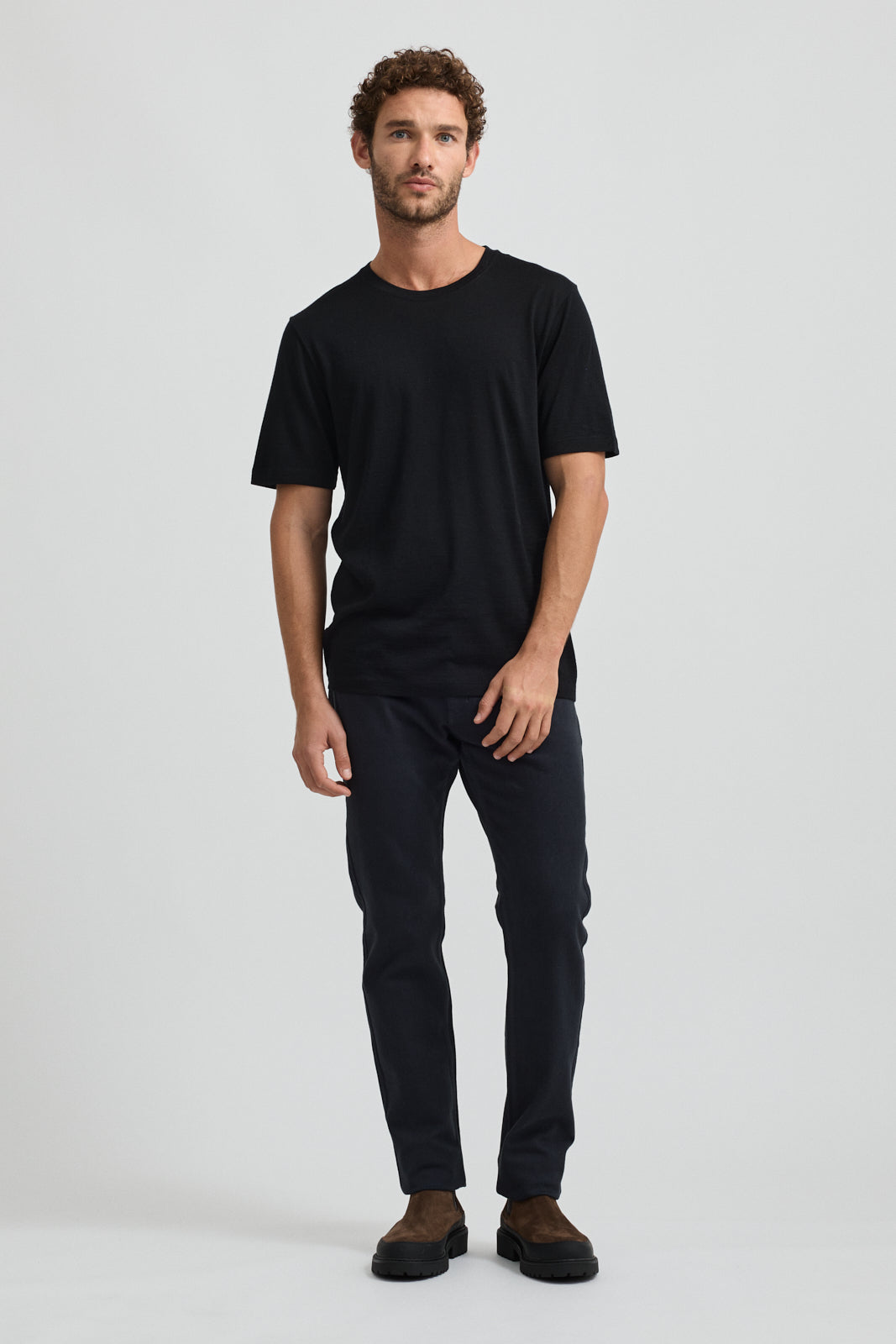 Merino Crew T-Shirt | Black - Toorallie - Beechworth Emporium