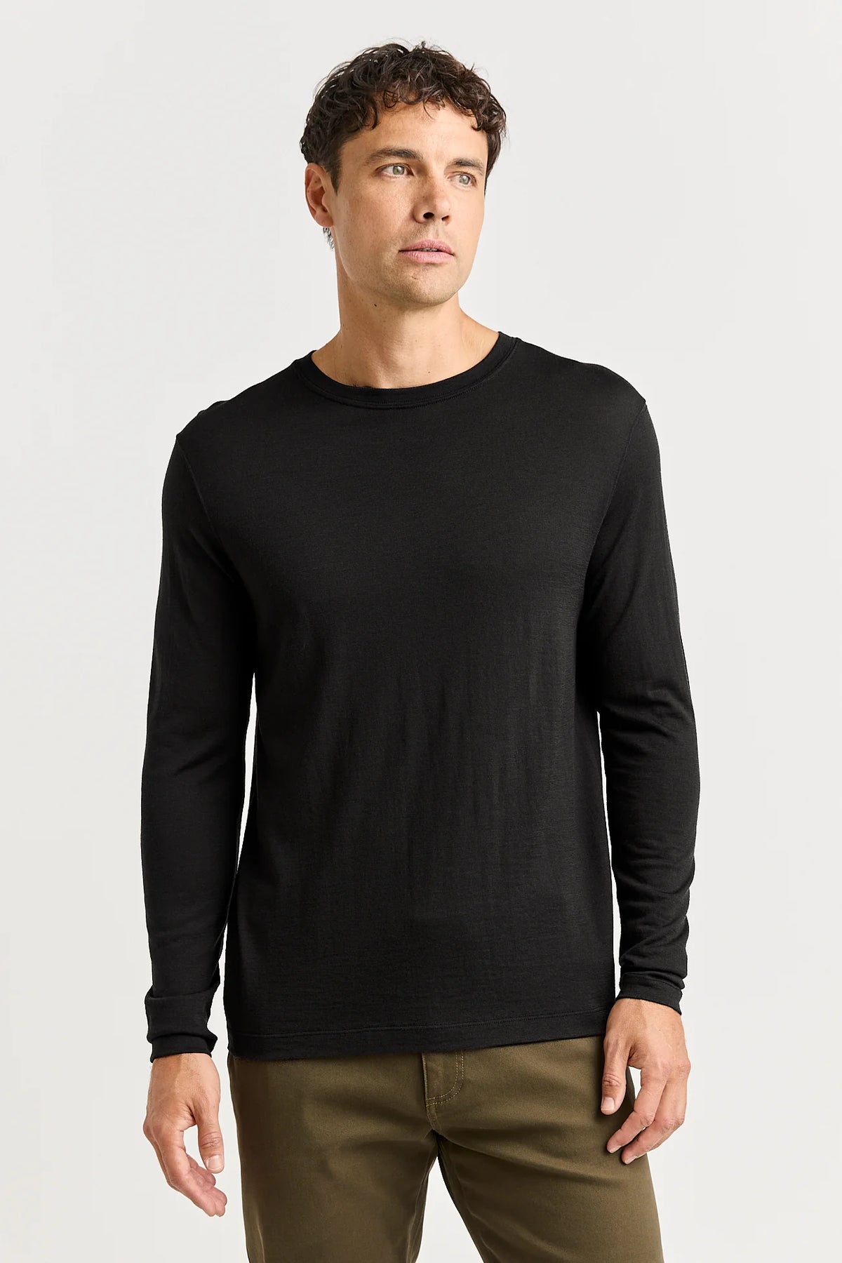 Merino Long Sleeve T-Shirt | Black