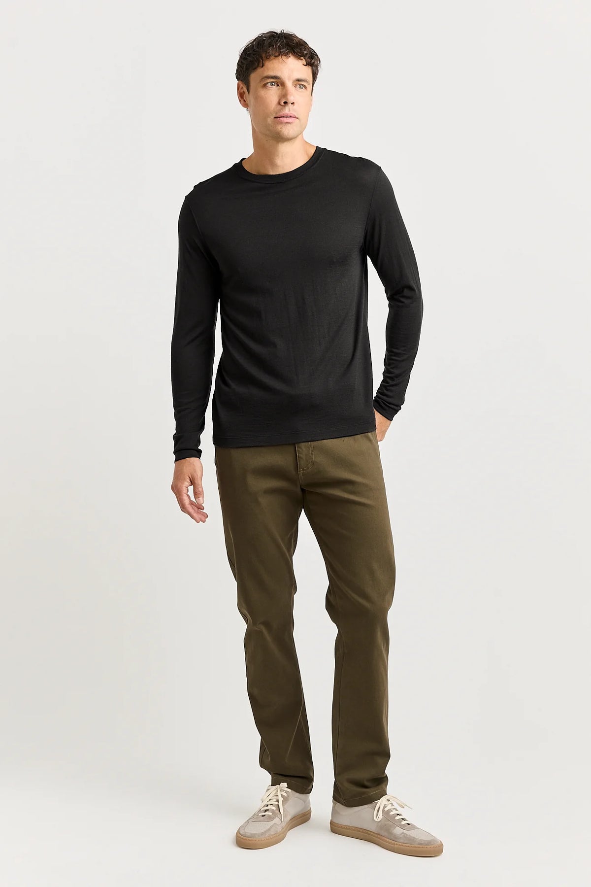 Merino Long Sleeve T-Shirt | Black