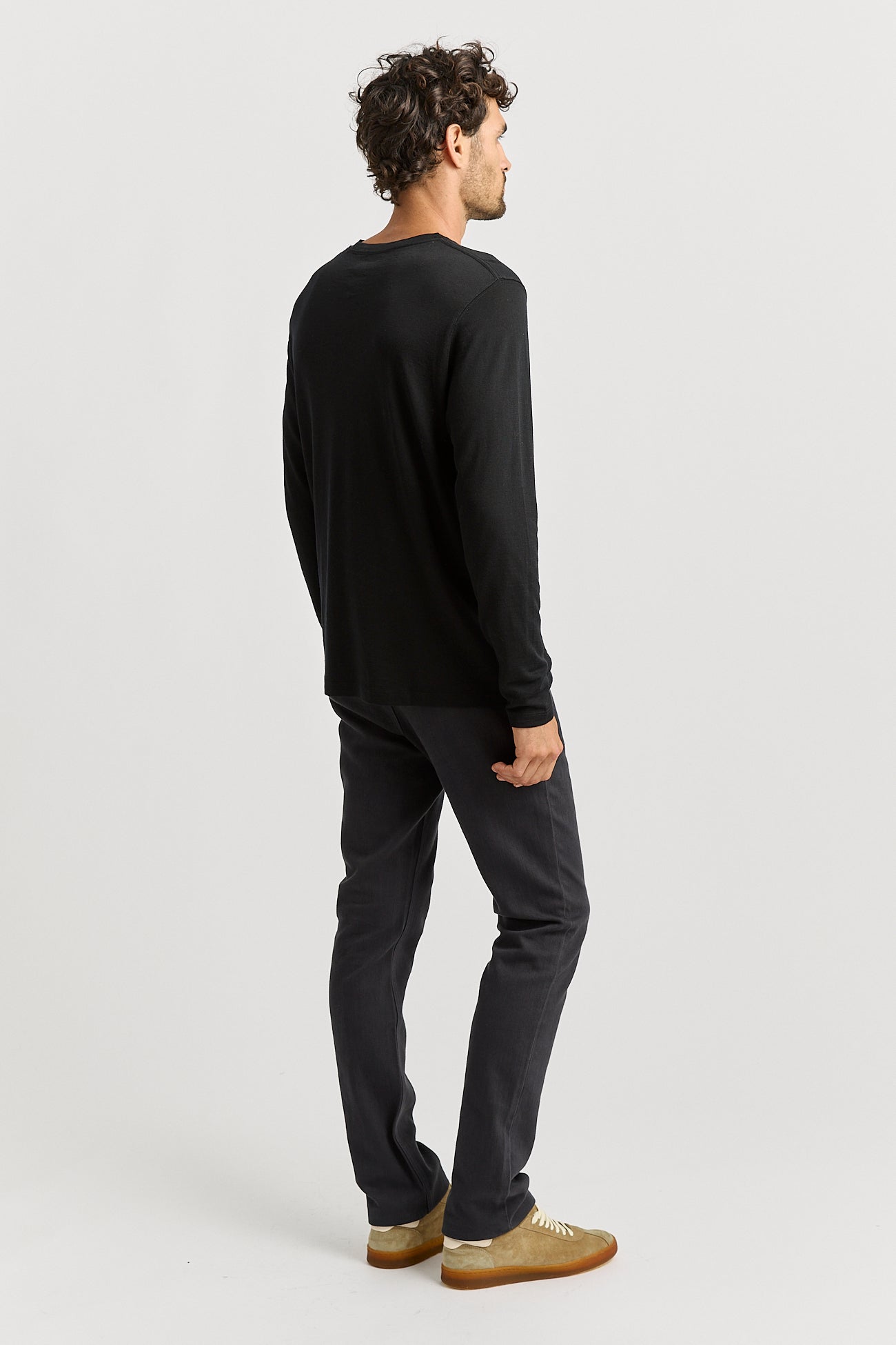 Merino Long Sleeve T-Shirt | Black -  - Beechworth Emporium