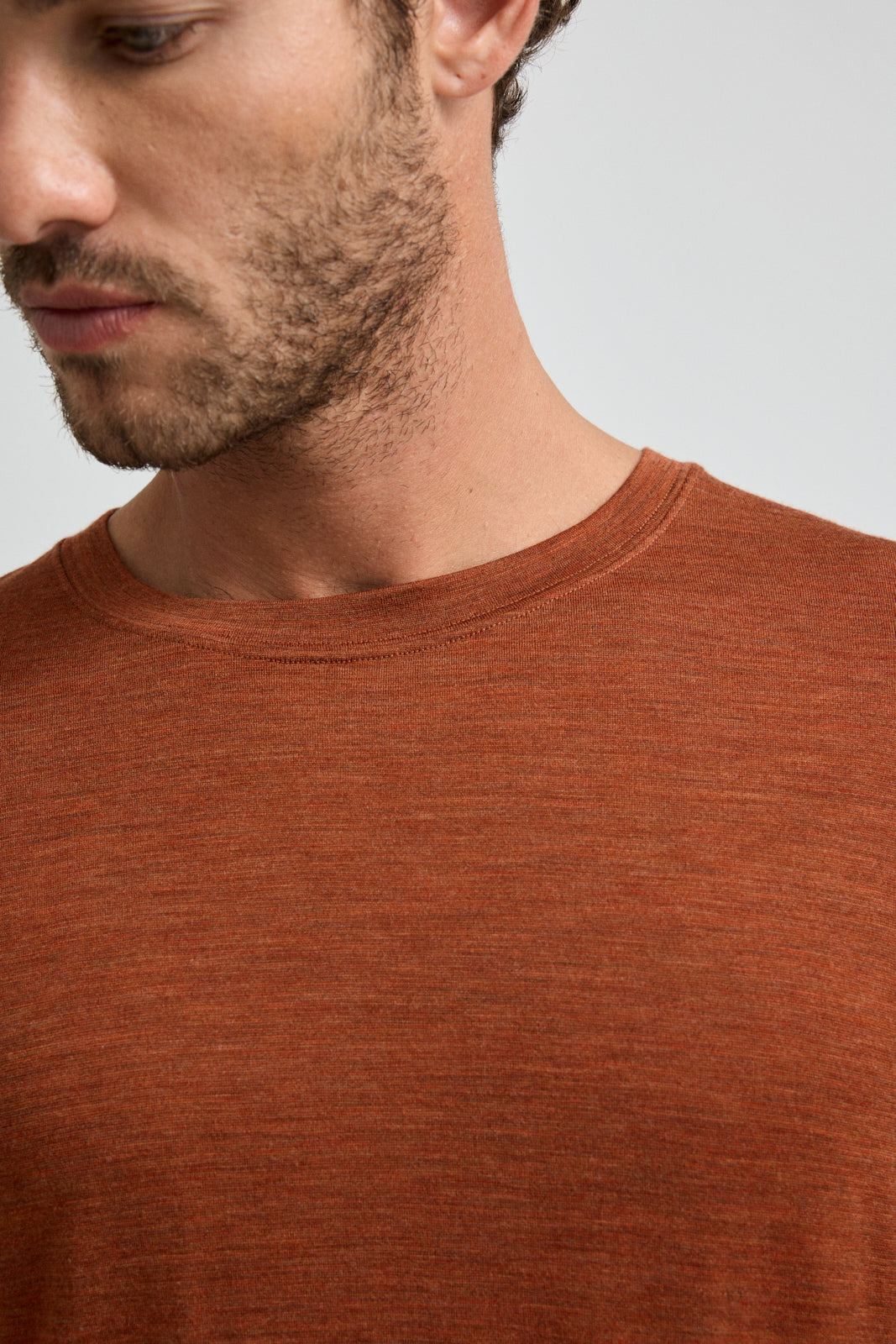 Merino Long Sleeve T-Shirt | Rust - Toorallie - Beechworth Emporium