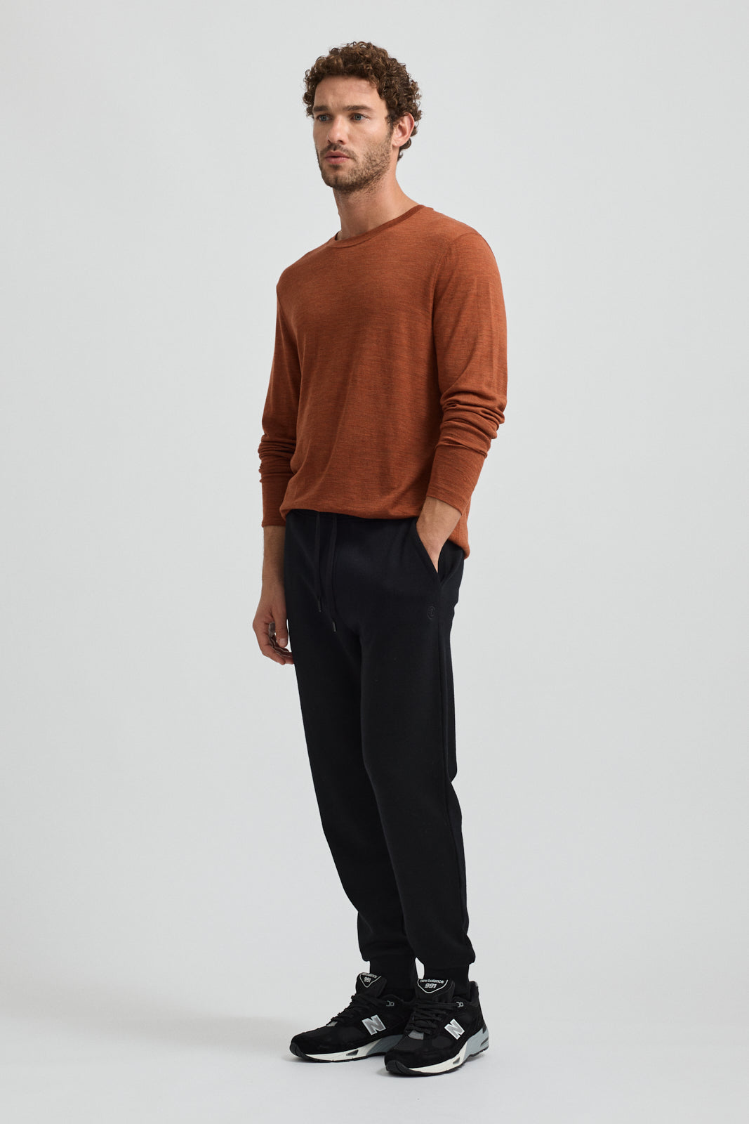 Merino Long Sleeve T-Shirt | Rust - Toorallie - Beechworth Emporium