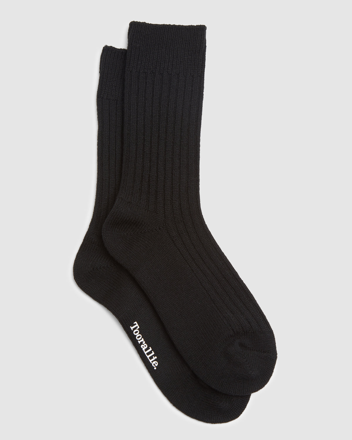 Ribbed Merino Sock | Black - Toorallie - Beechworth Emporium