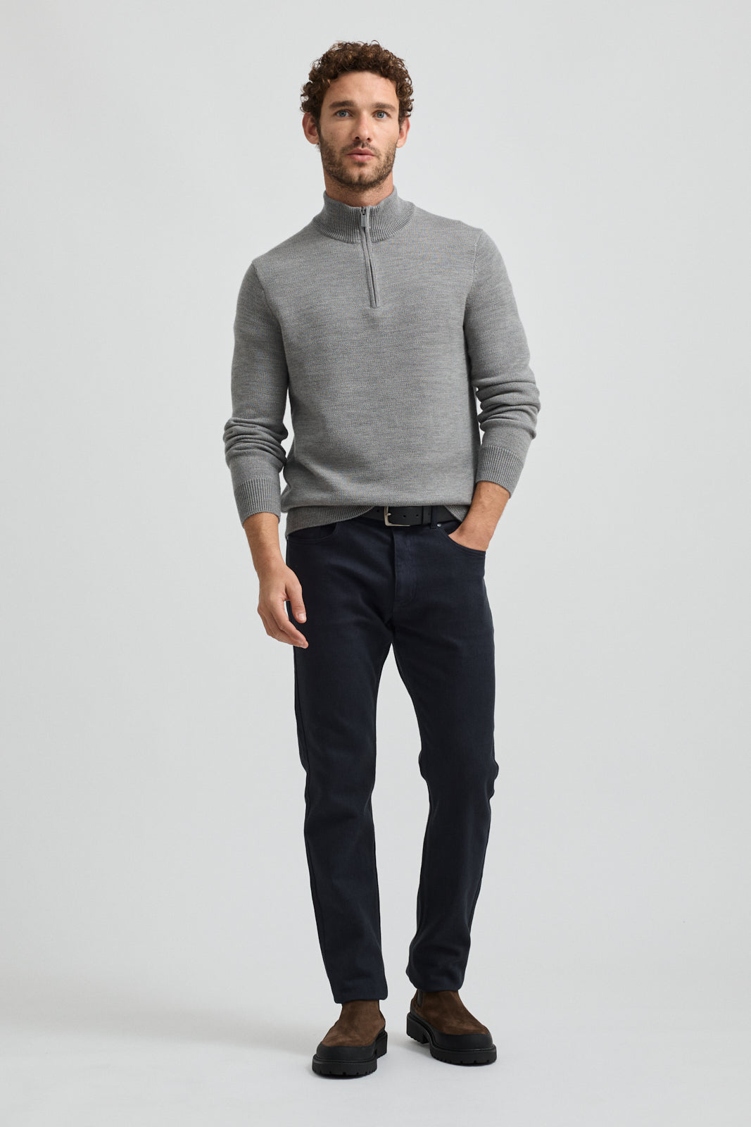 Trademark Half Zip | Mid Grey - Toorallie - Beechworth Emporium