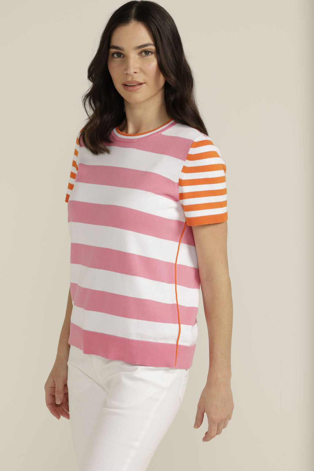 Stripe Knit Top | Pink - Goondiwindi - Beechworth Emporium