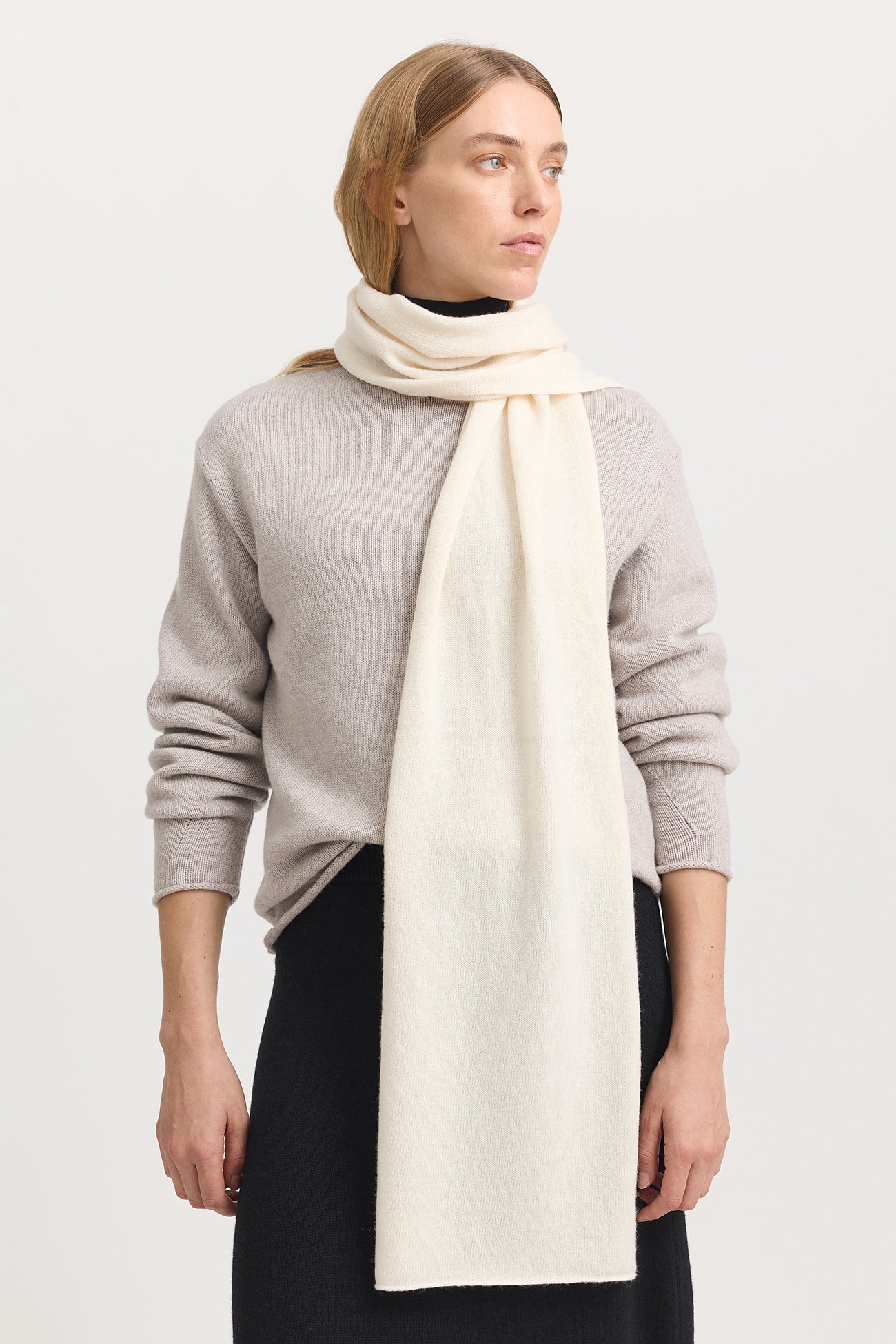 Fine Wool Scarf | Ivory -  - Beechworth Emporium