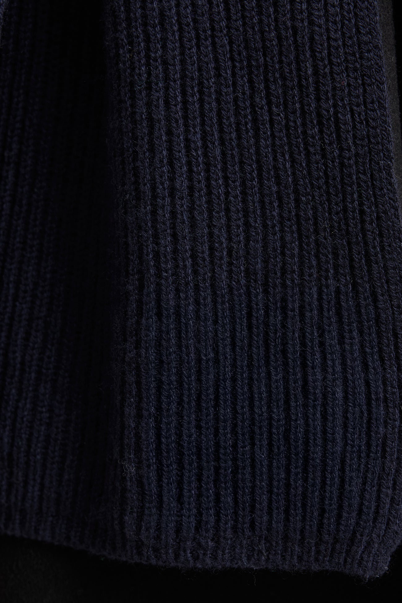 Merino Rib Scarf | French Navy