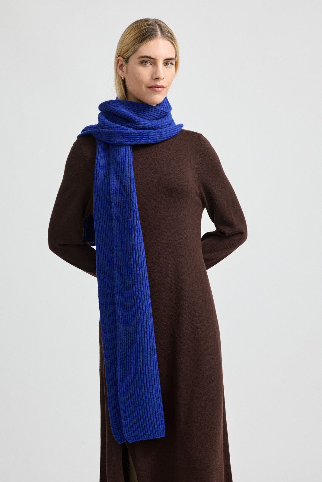 Merino Rib Scarf | Cobalt - Toorallie - Beechworth Emporium