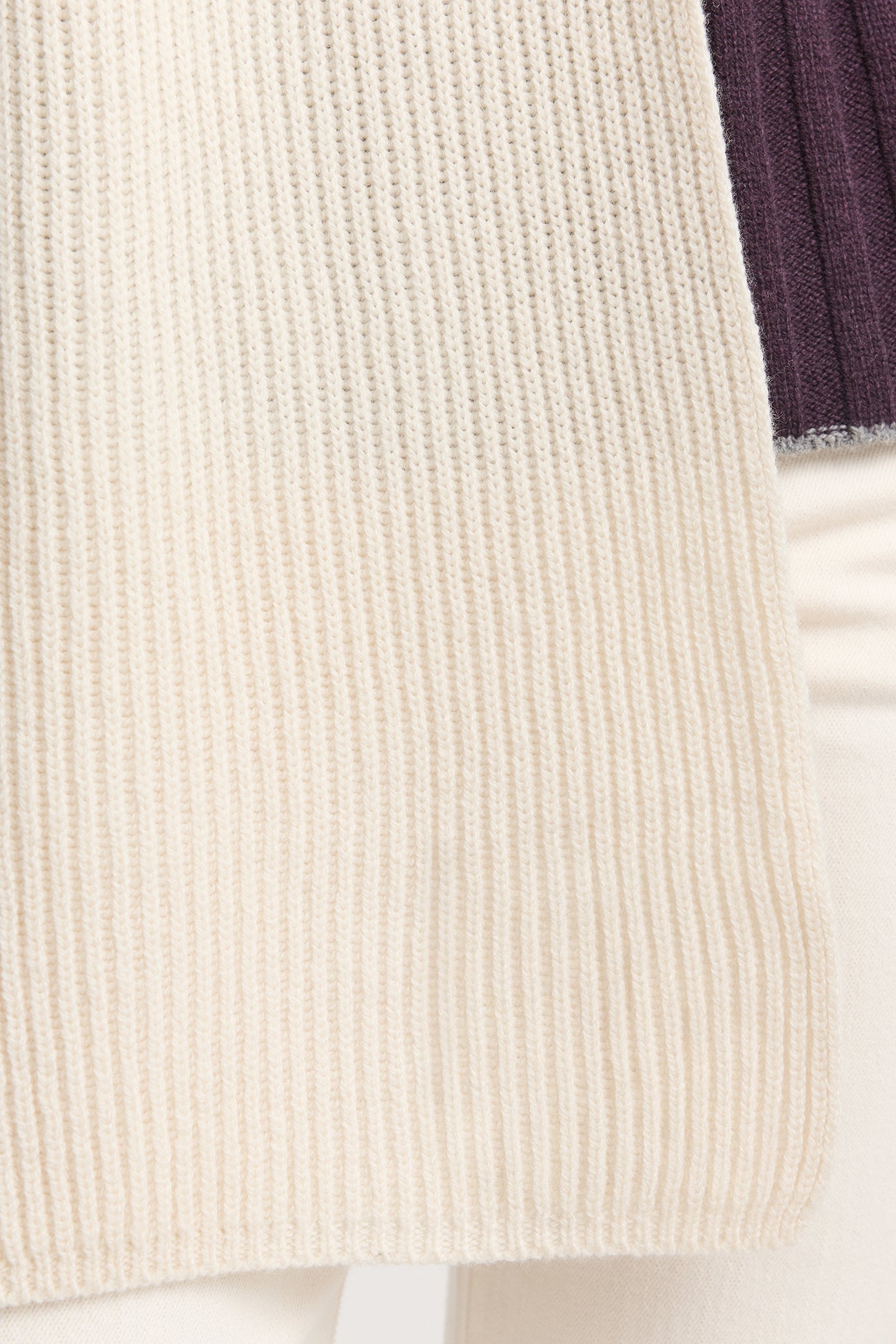 Merino Rib Scarf | Ivory -  - Beechworth Emporium