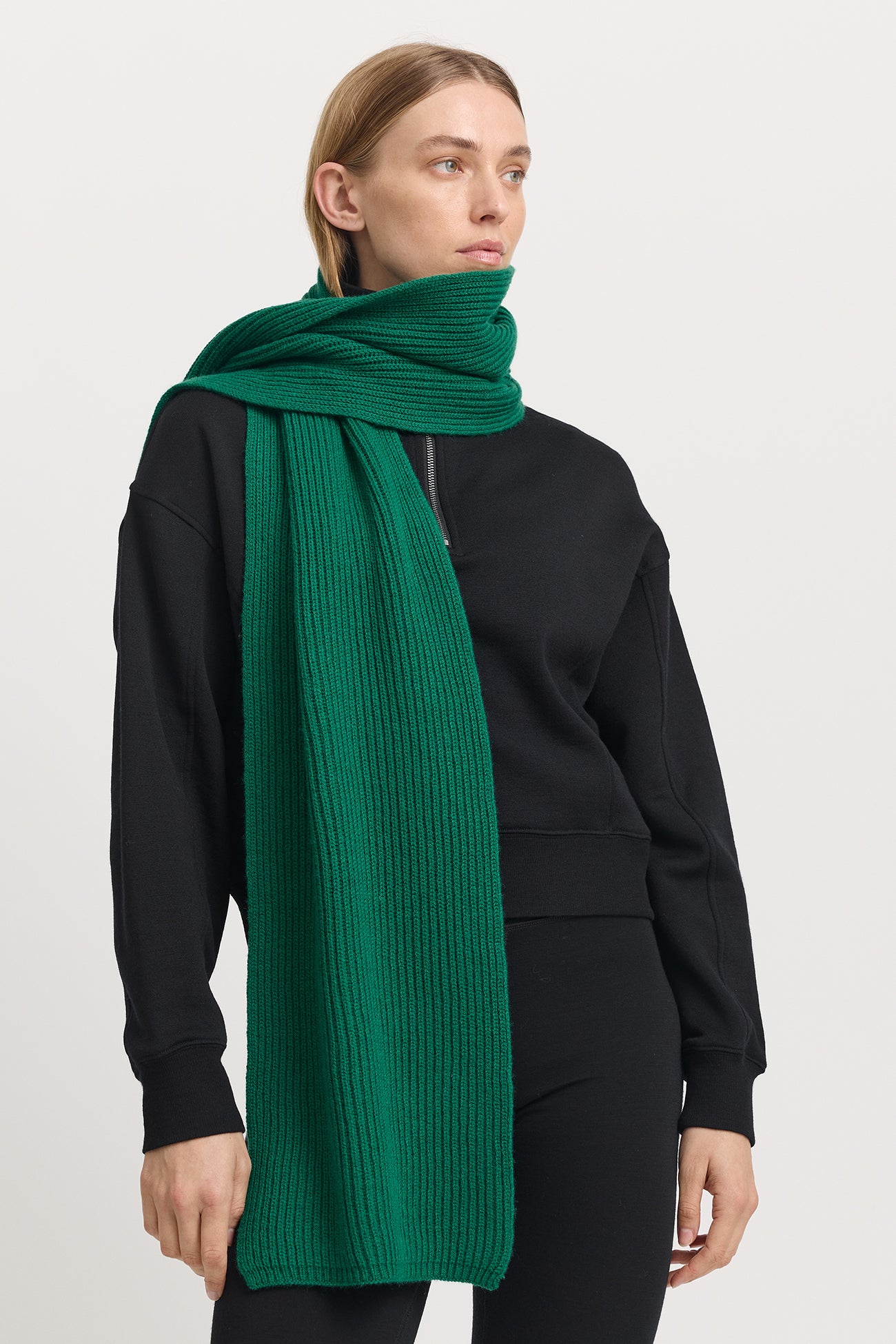 Merino Rib Scarf | Lush Green -  - Beechworth Emporium
