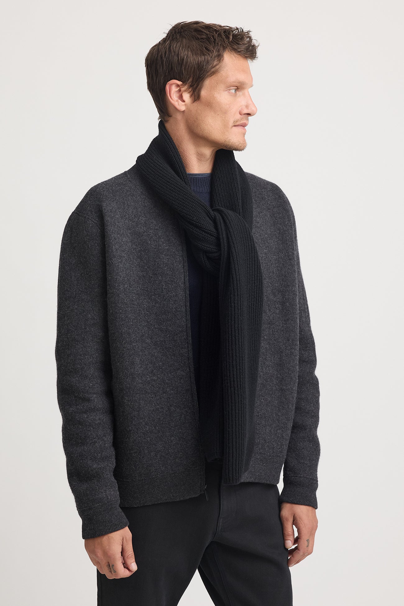 Rib Knit Scarf | Black -  - Beechworth Emporium