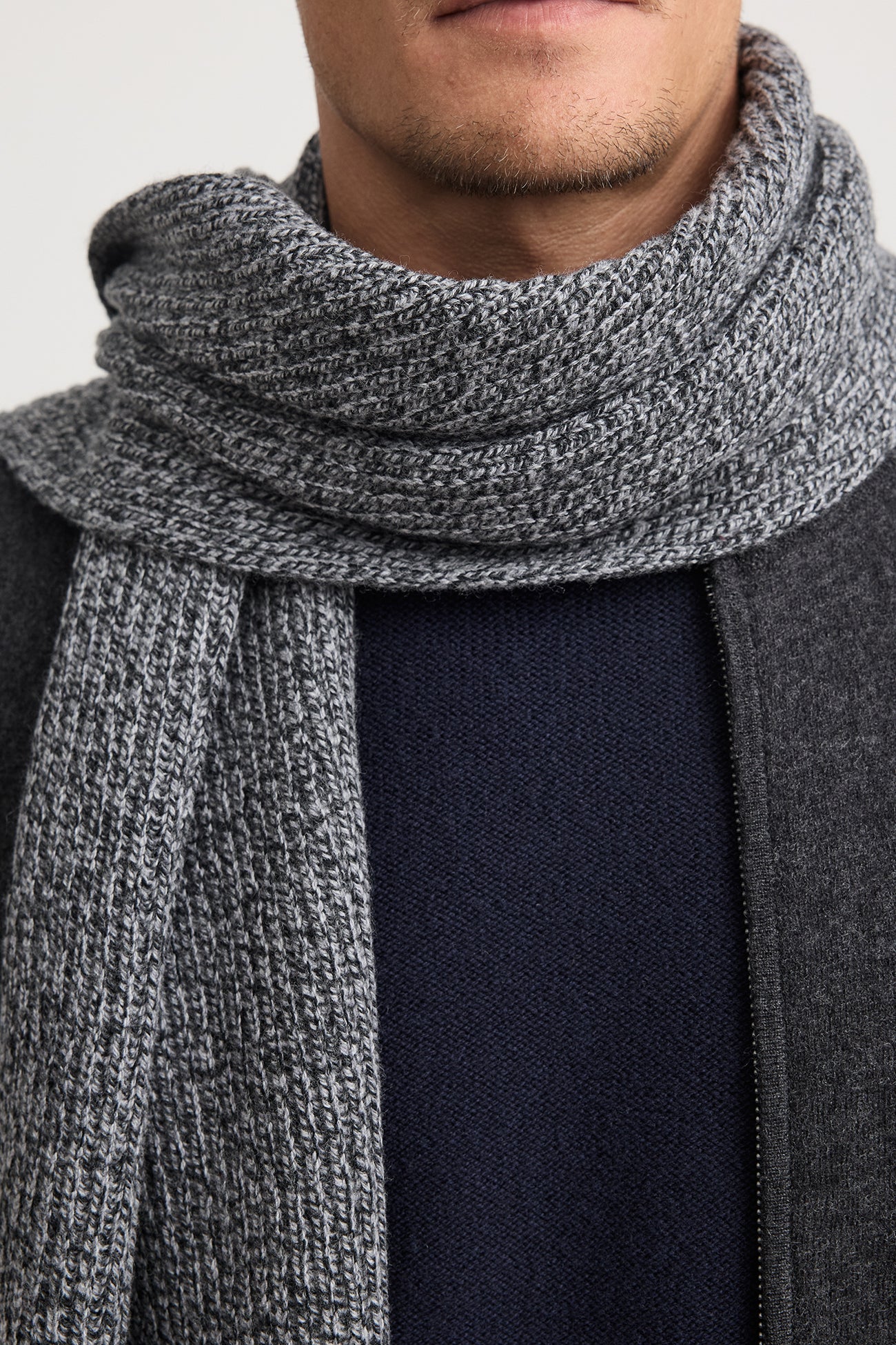 Rib Knit Scarf | Black & White -  - Beechworth Emporium