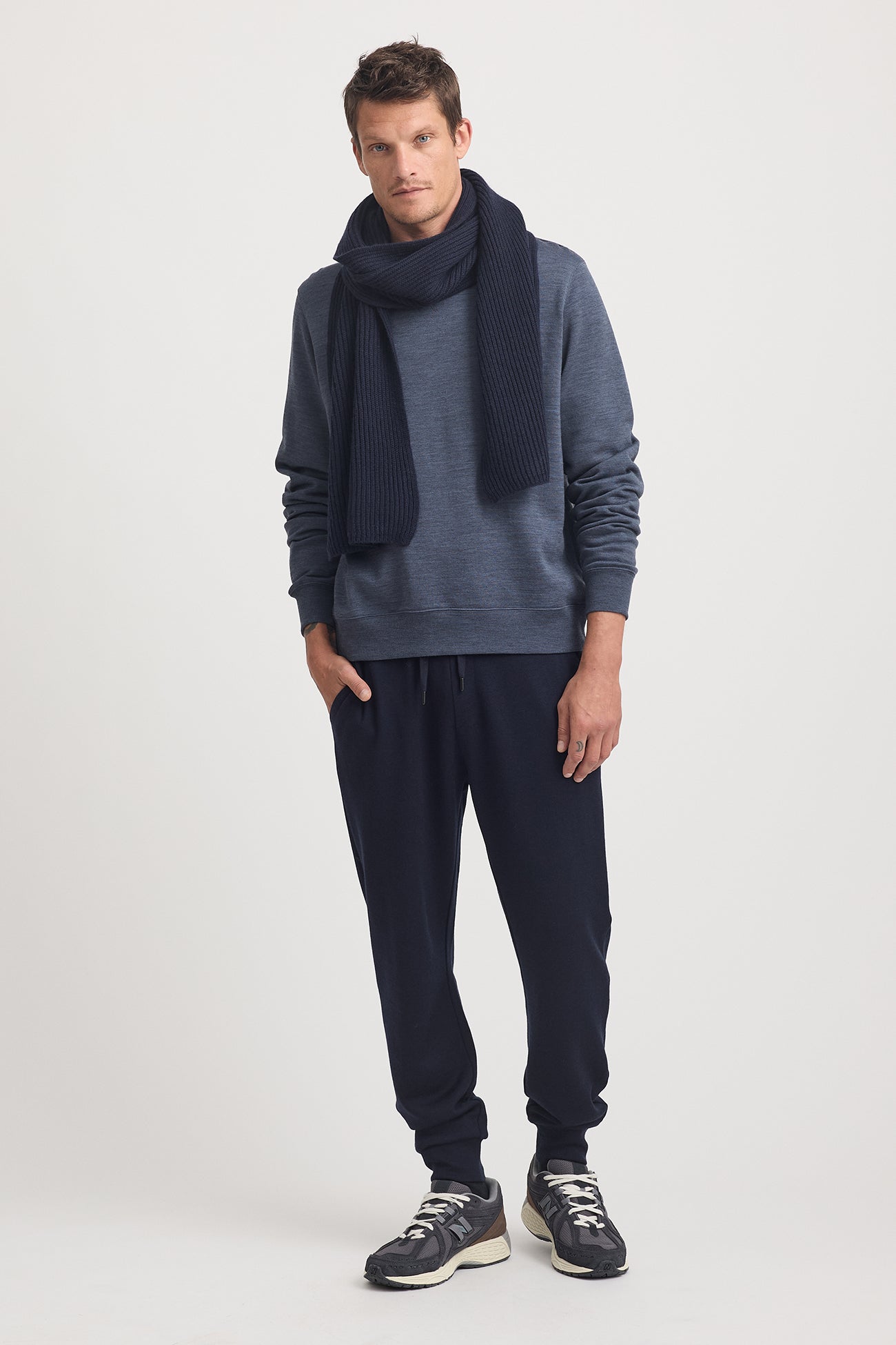 Rib Knit Scarf | French Navy -  - Beechworth Emporium