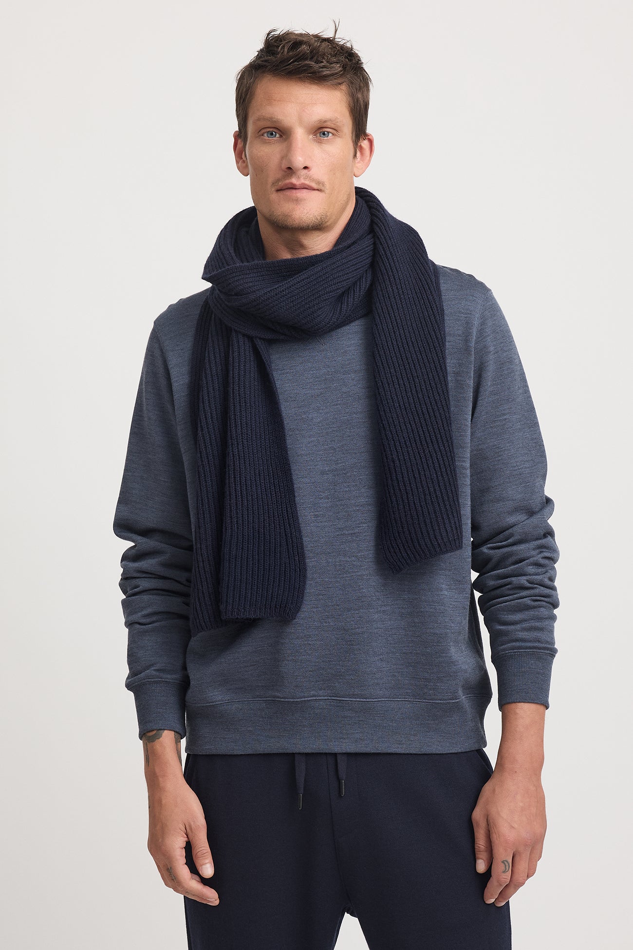 Rib Knit Scarf | French Navy -  - Beechworth Emporium