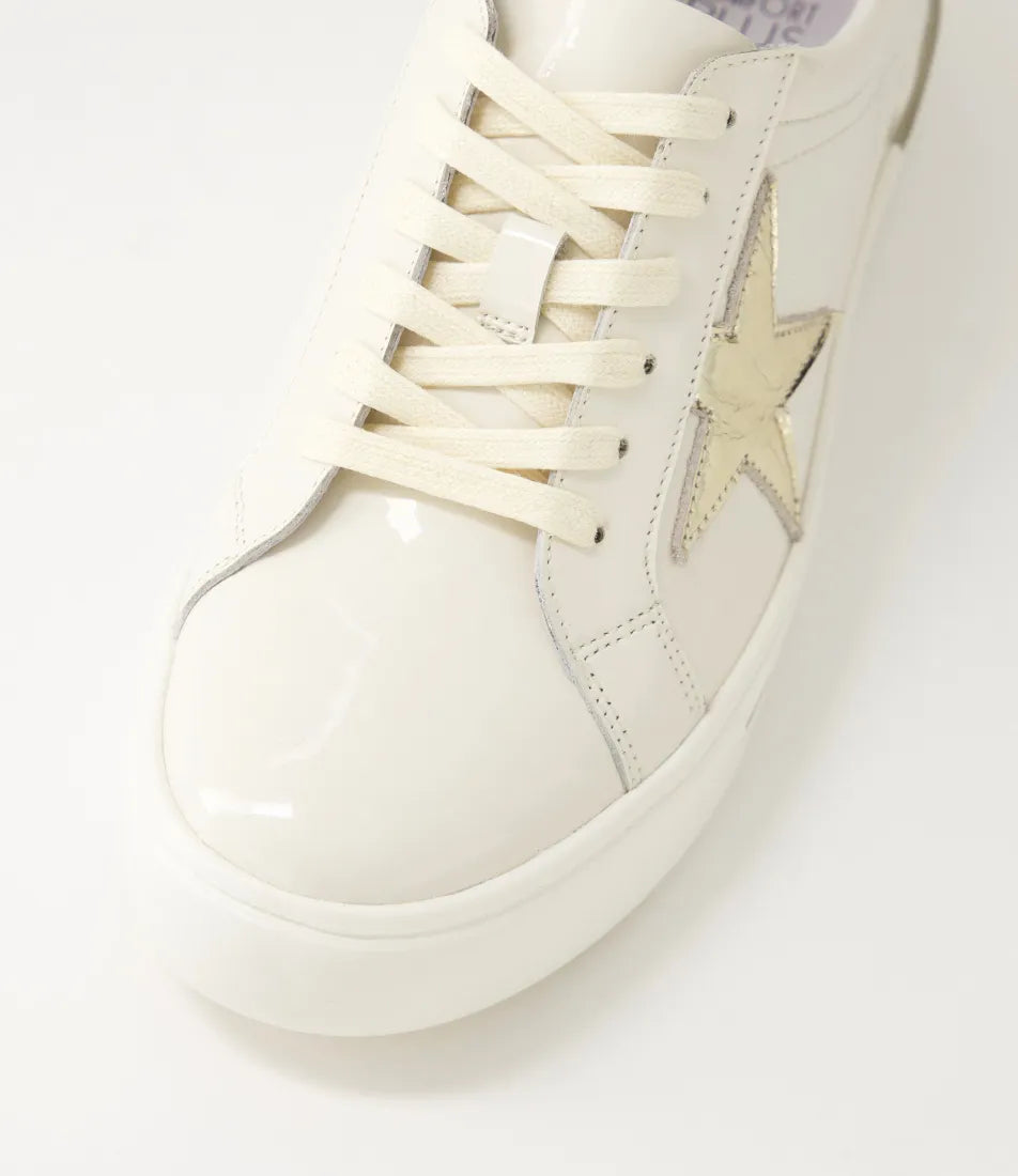 Alysia W Ivory Gold Groove Multi Sneakers - Ziera - Beechworth Emporium