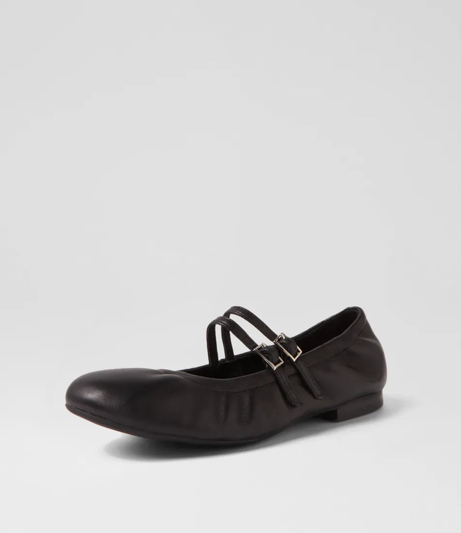 Belery Black Leather Ballet Flats - Mollini - Beechworth Emporium